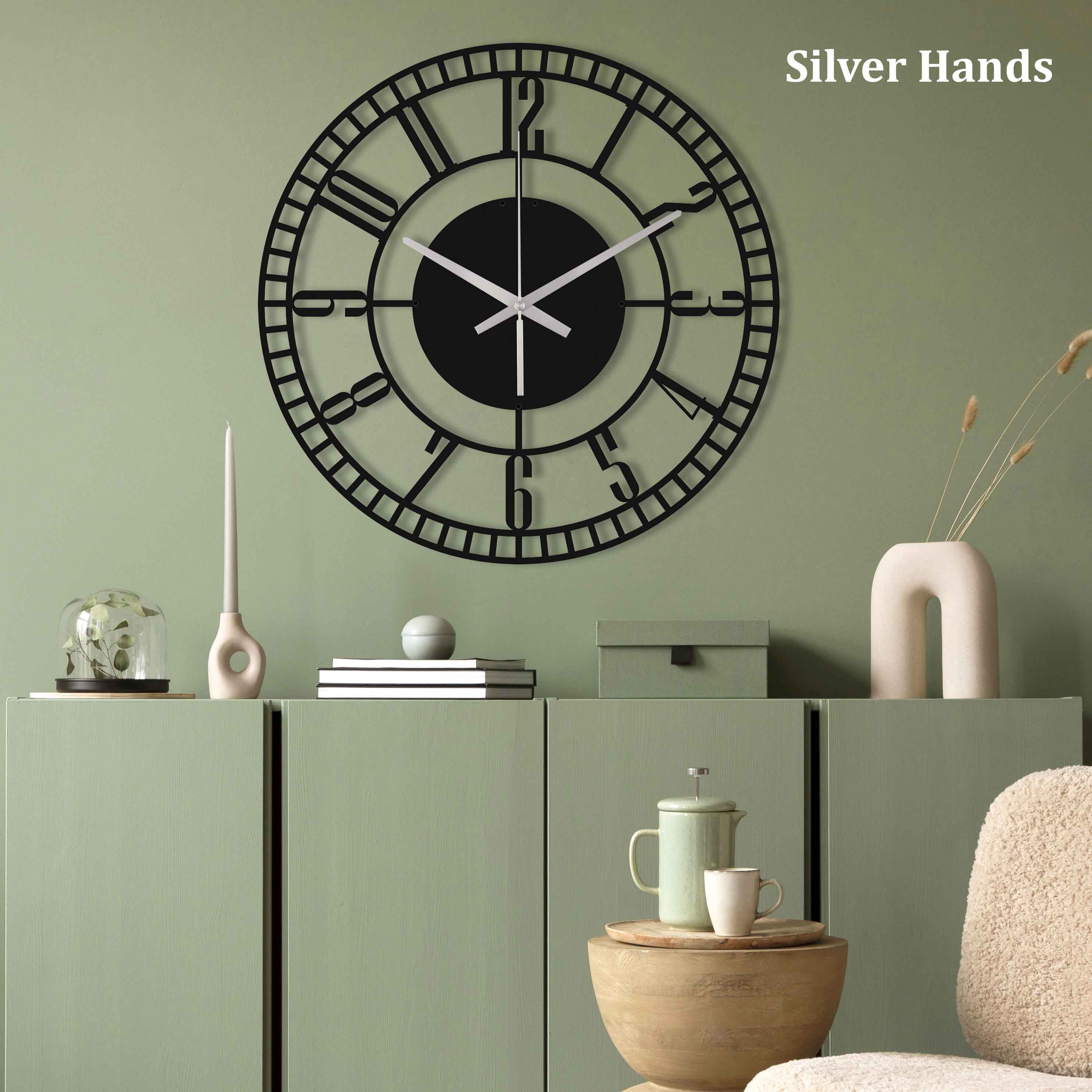 Black Modern Oversized Wall Clock