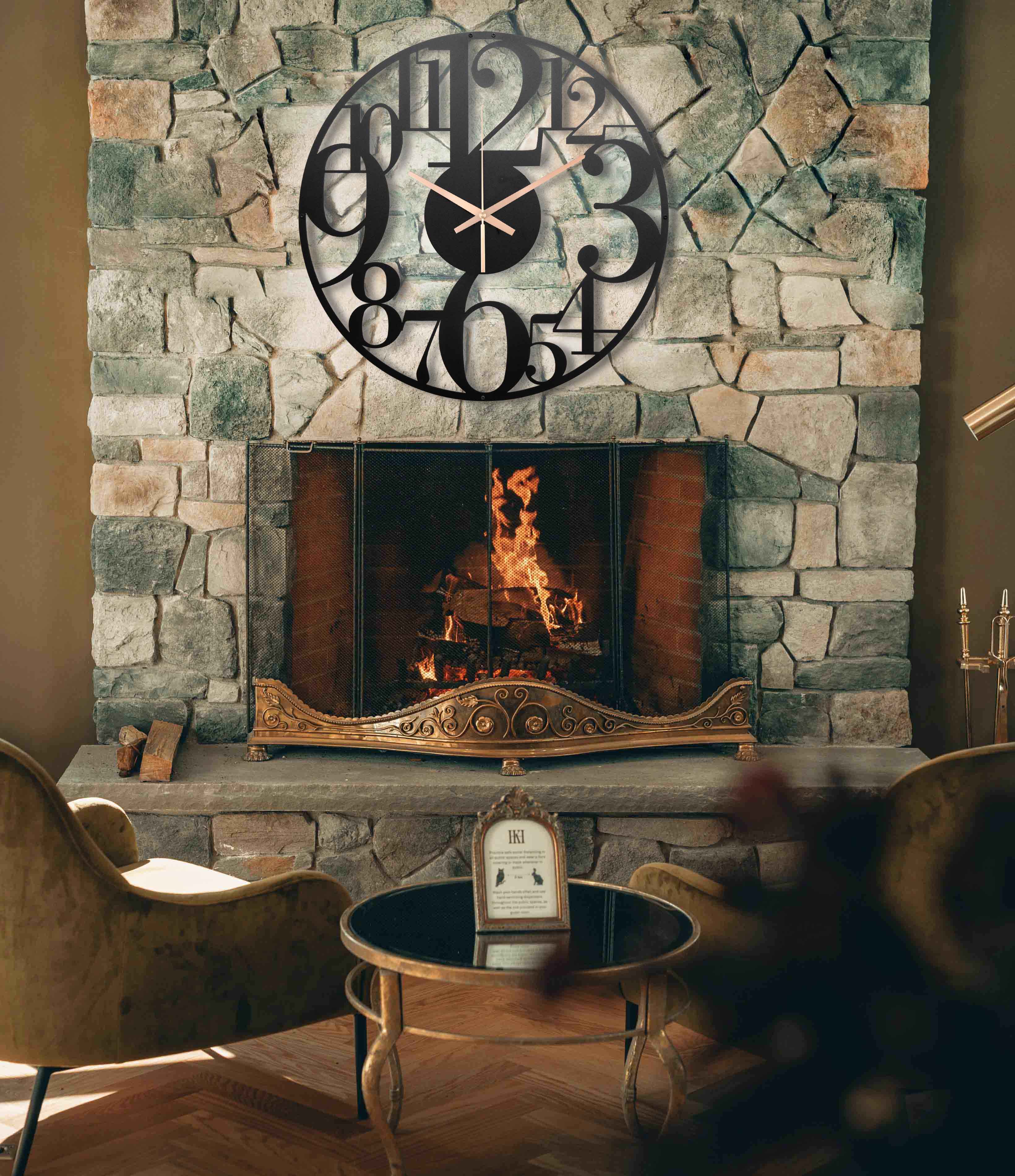 35 inch Asymmetric Clock, Oversized Wall Clock, Extra Large Clock, Unique Wall Clock With Numbers, Boho Wall Clock, Big Clocks For Wall