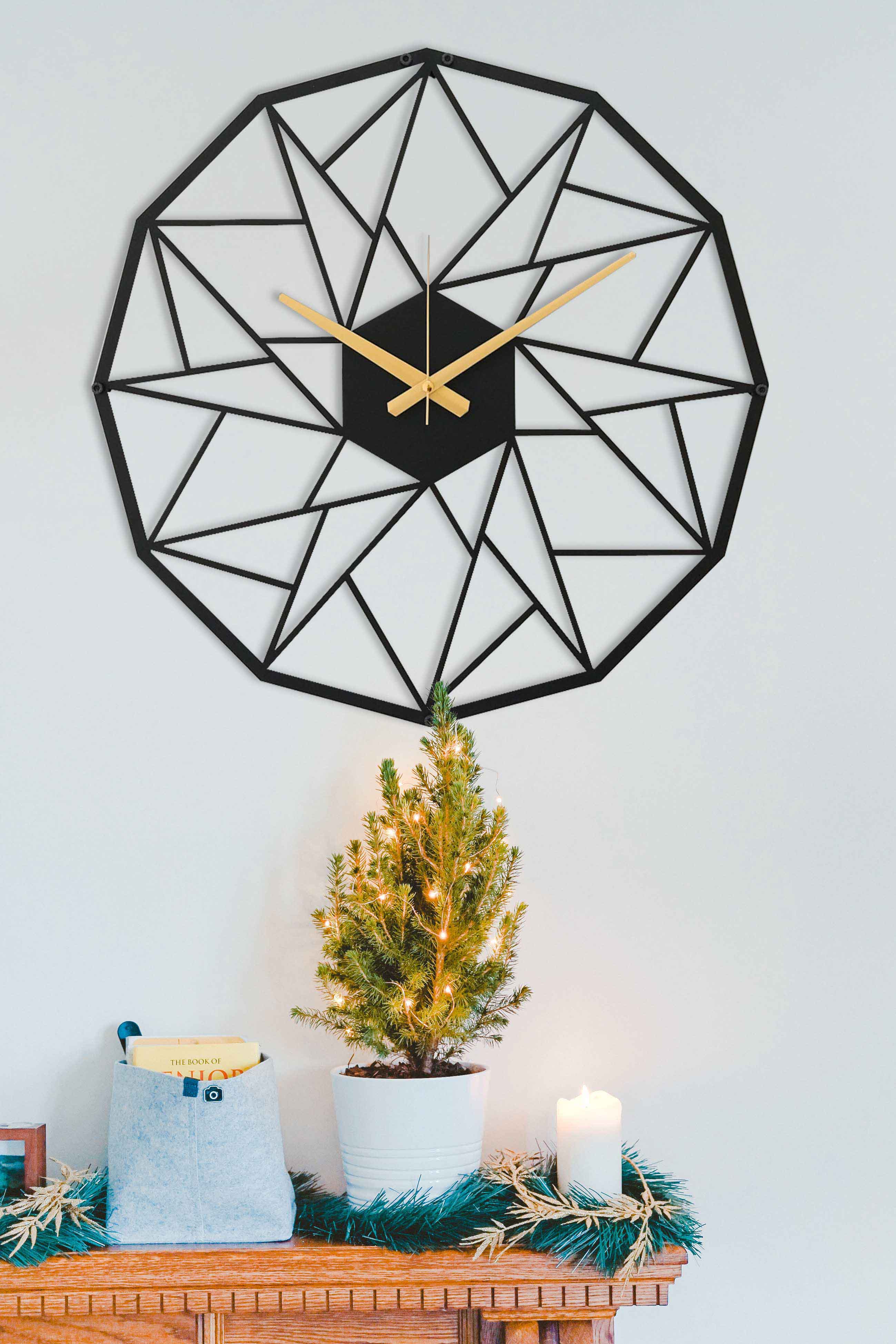 Boho Metal Wall Clock