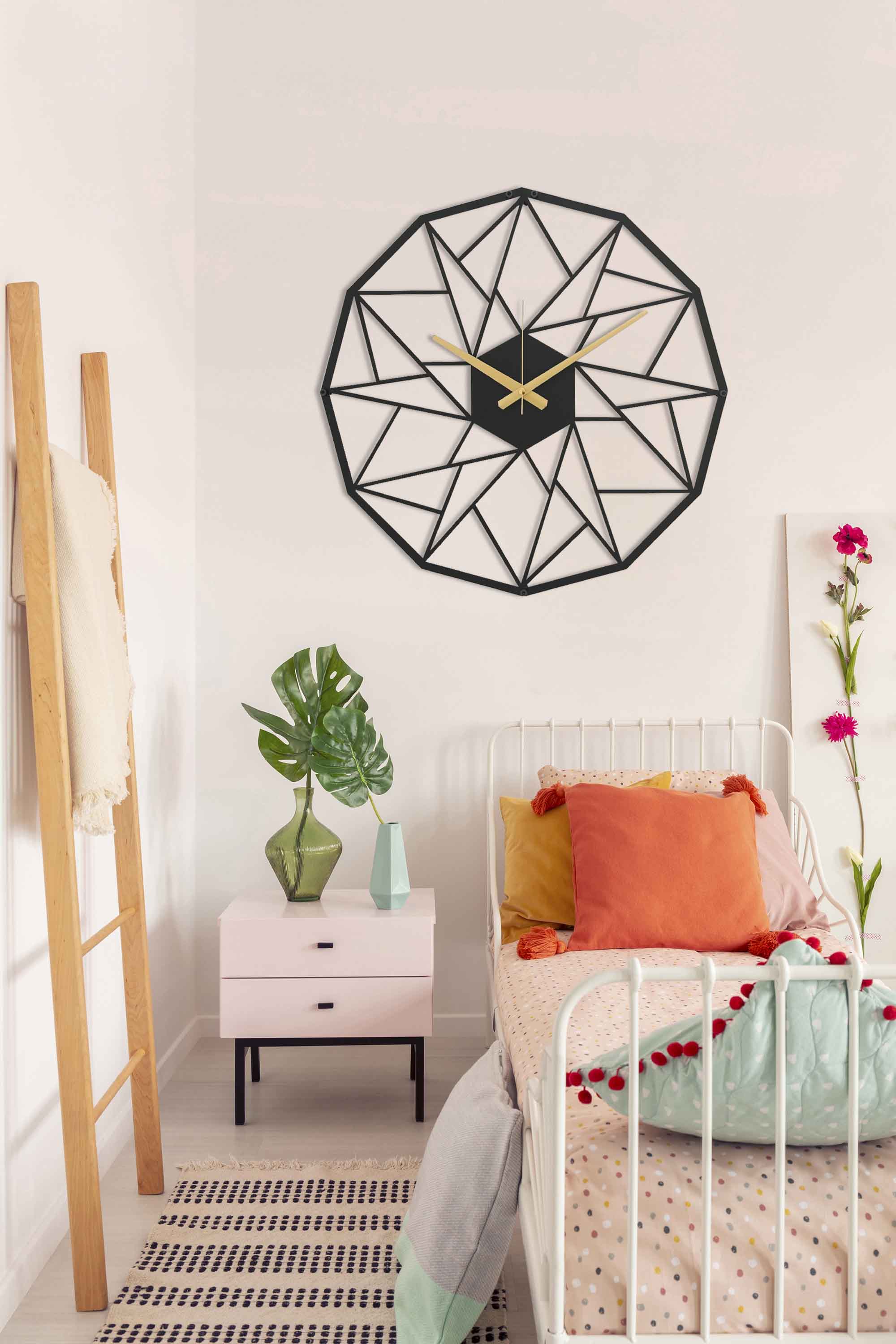 Boho Metal Wall Clock