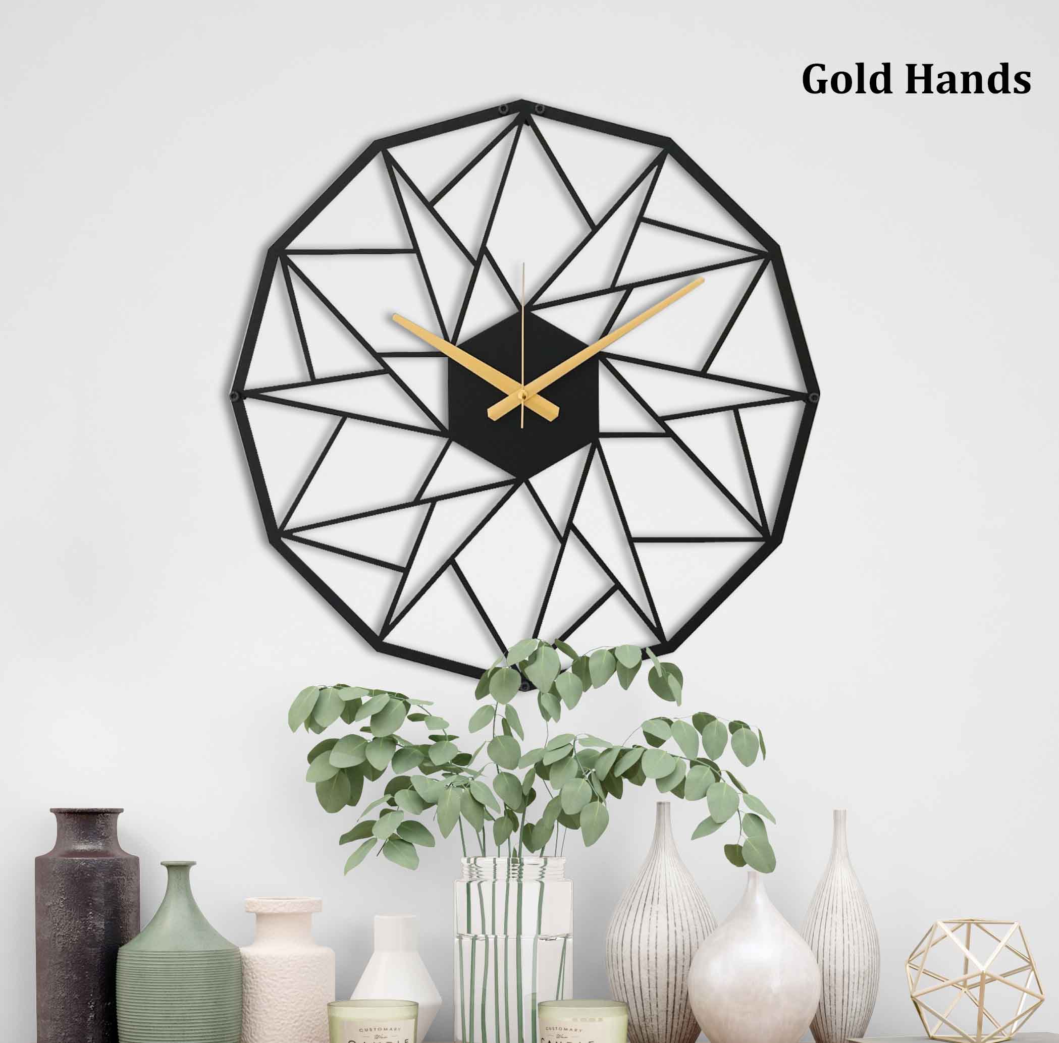 Boho Metal Wall Clock