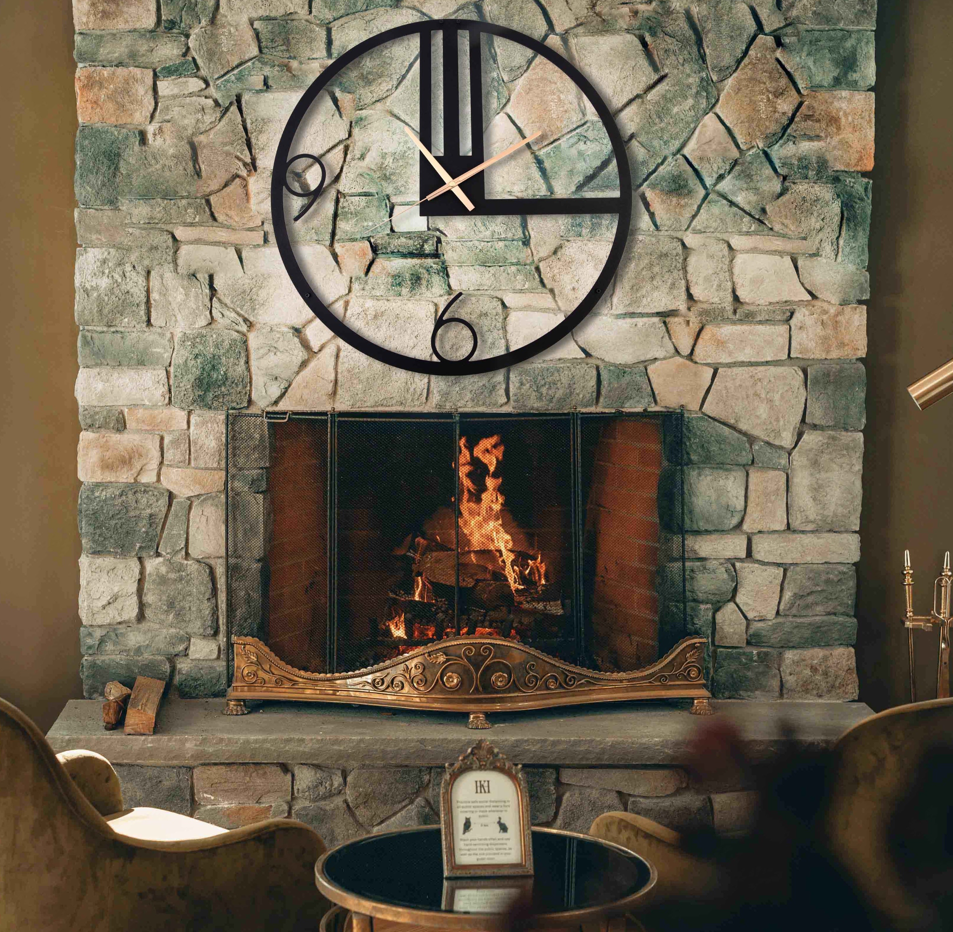 Black Minimalist Clock, Large Wall Clock, Modern Wall Clock, Unique Wall Clock, Small Metal Wall Clock, Farmhouse Clock, Clocks For Wall