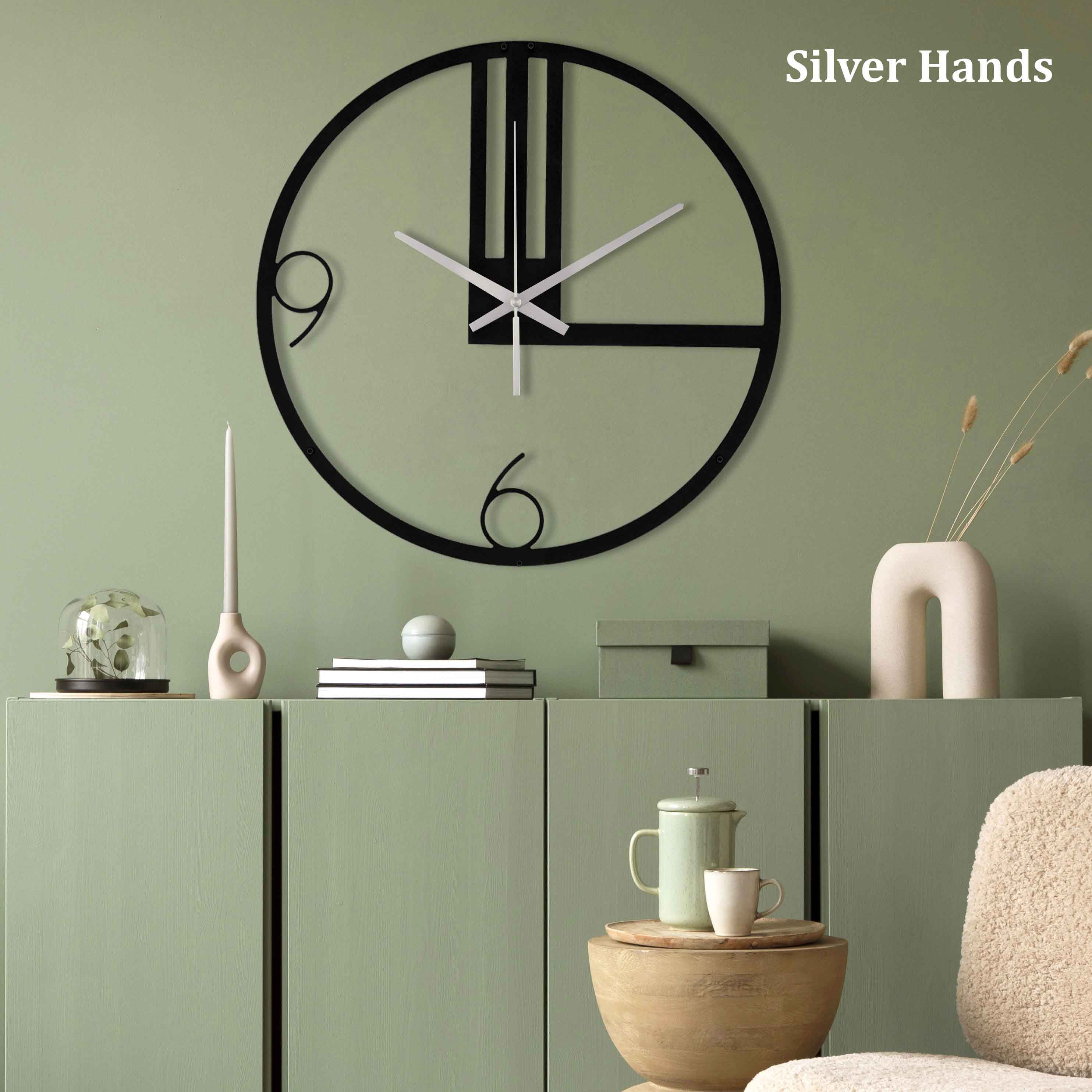 Black Minimalist Clock, Large Wall Clock, Modern Wall Clock, Unique Wall Clock, Small Metal Wall Clock, Farmhouse Clock, Clocks For Wall