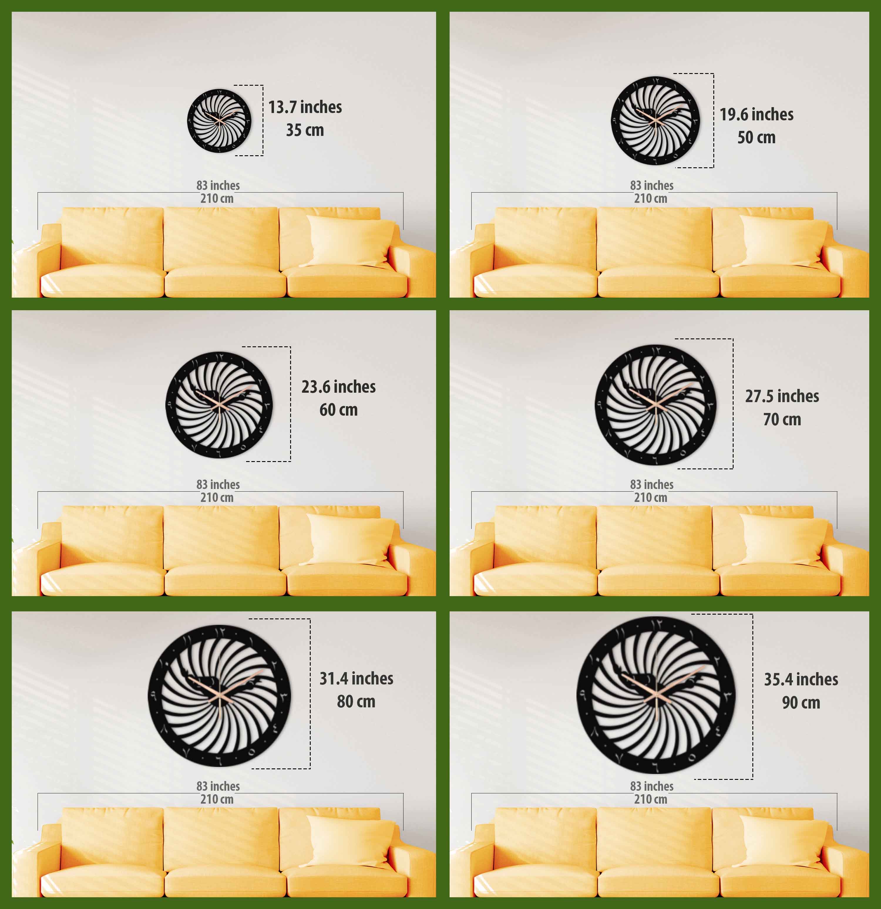 Dervish Oversize Metal Wall Clock