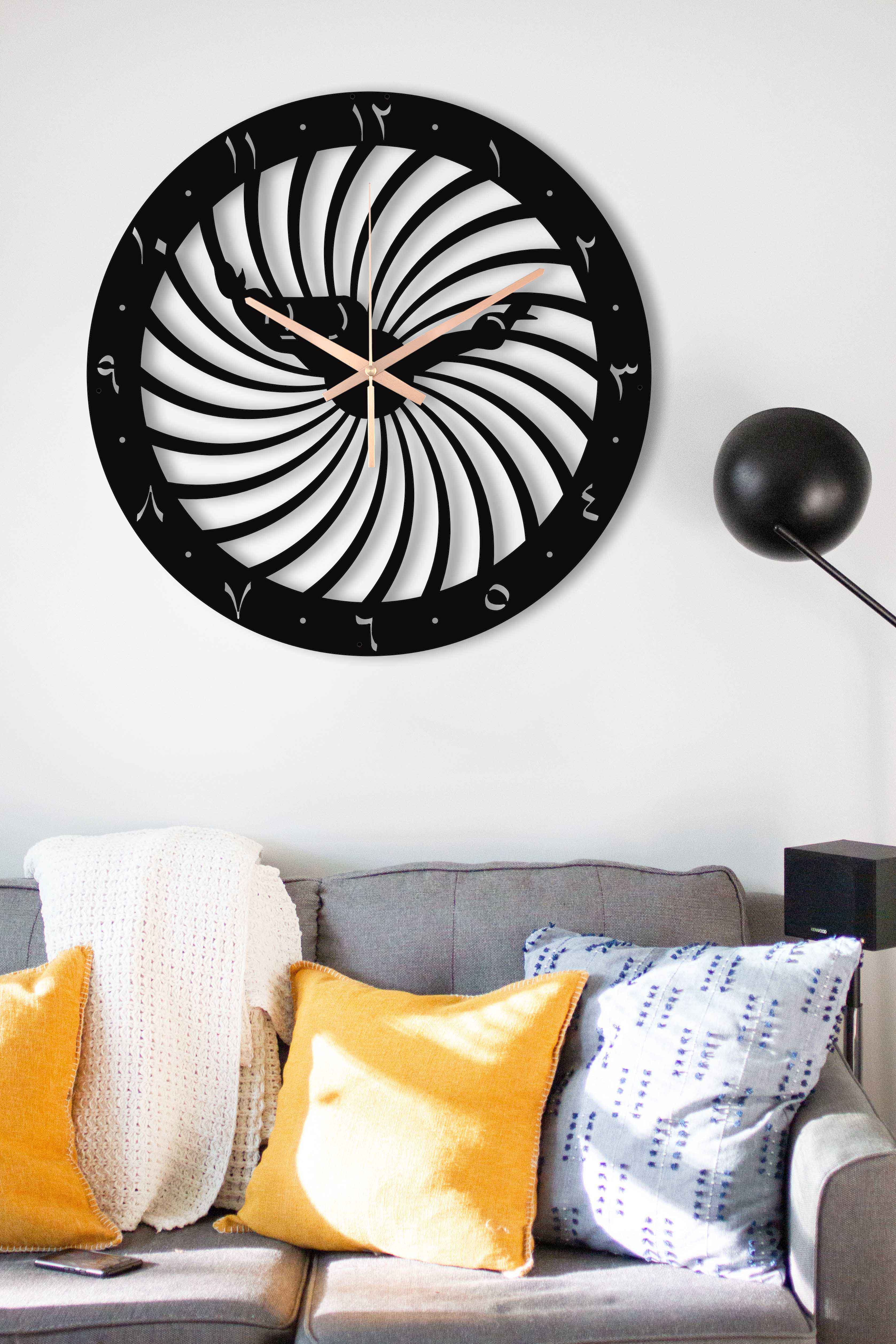 Dervish Oversize Metal Wall Clock