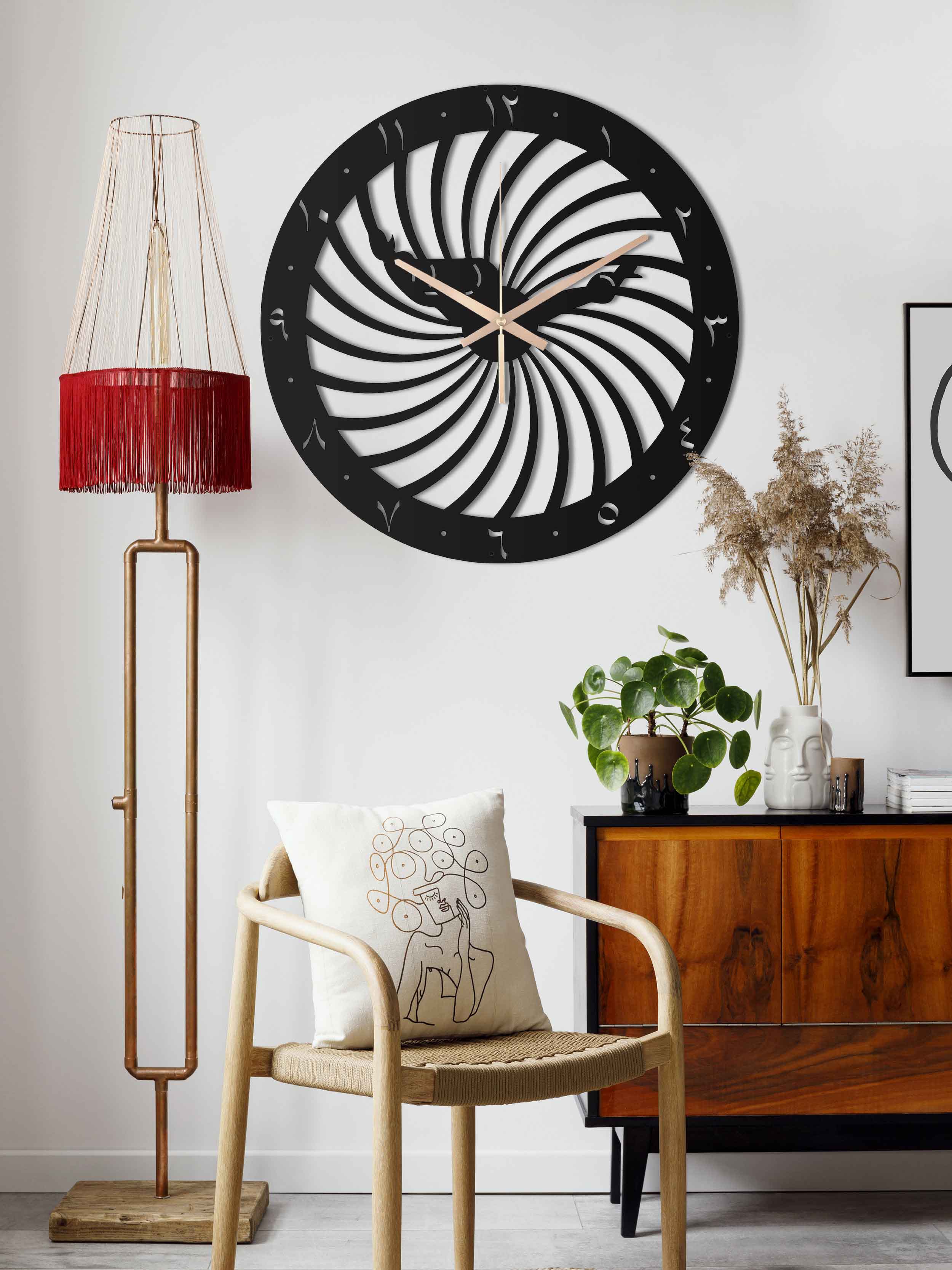 Dervish Oversize Metal Wall Clock