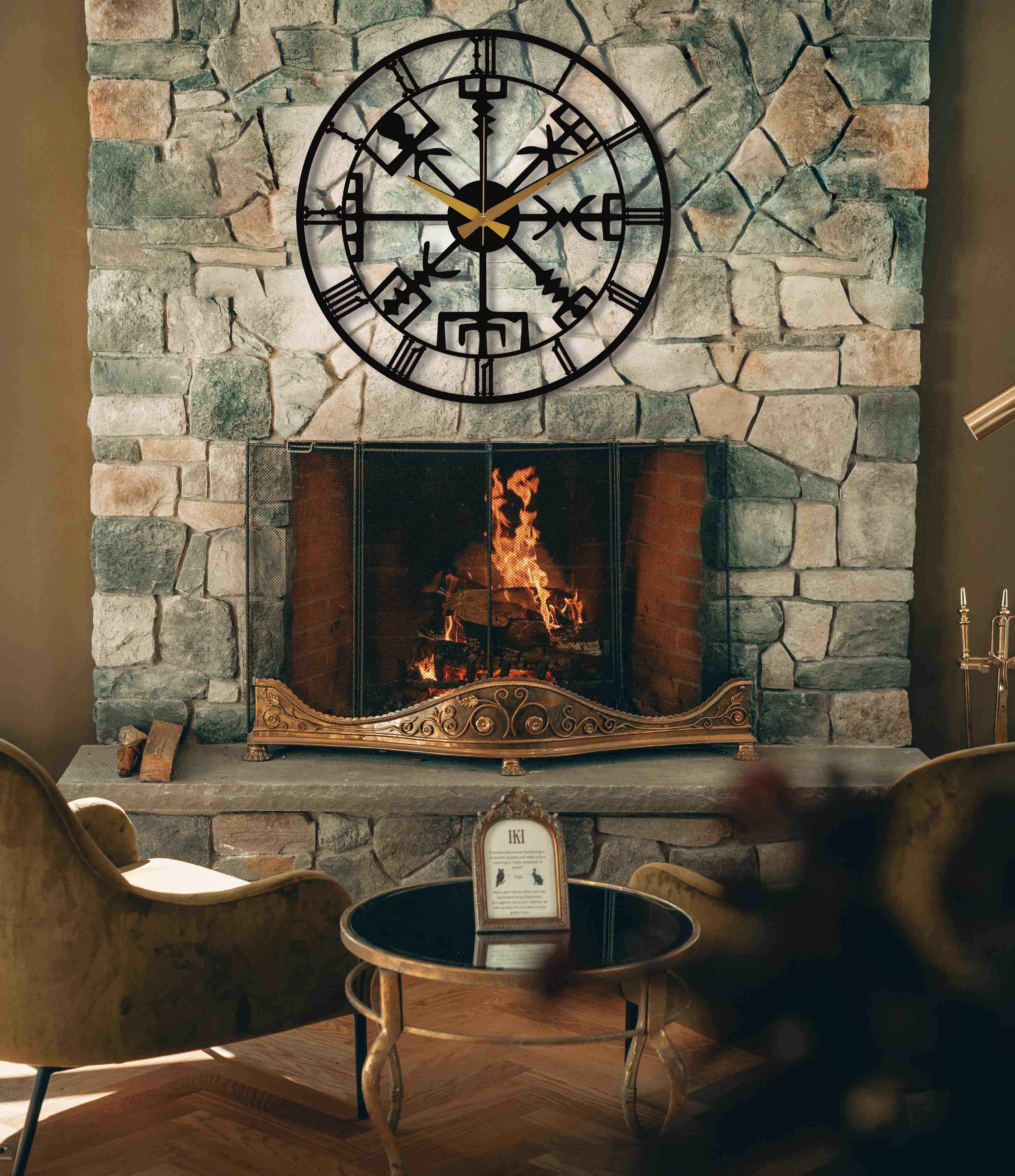 Black Modern Oversize Wall Clock Y