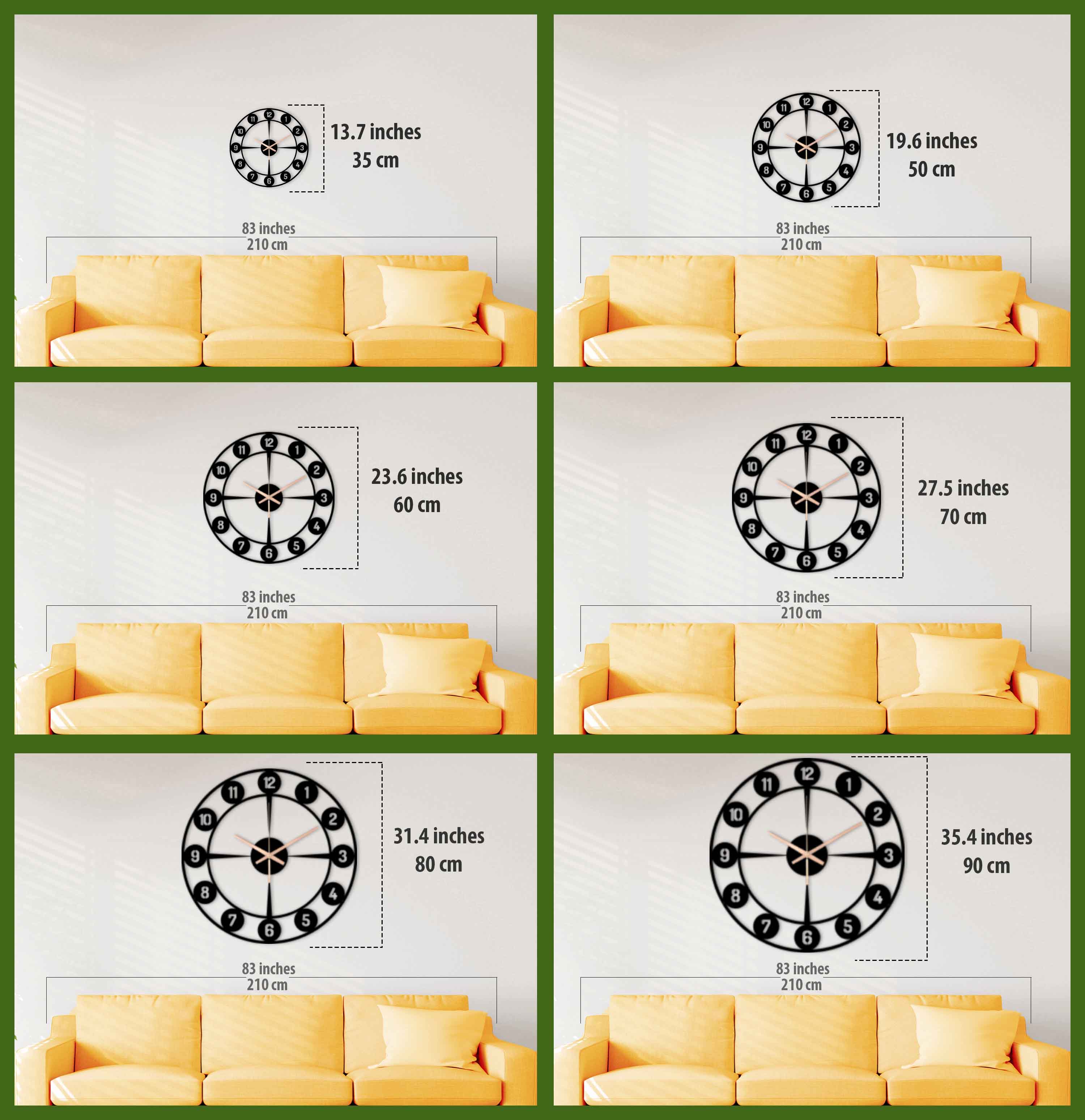 Decorative Clock, Oversized Wall Clock, Metal Wall Clock, Large Farmhouse Clock, Small Wall Clock, Home Decor And Gifts, Clocks For Wall