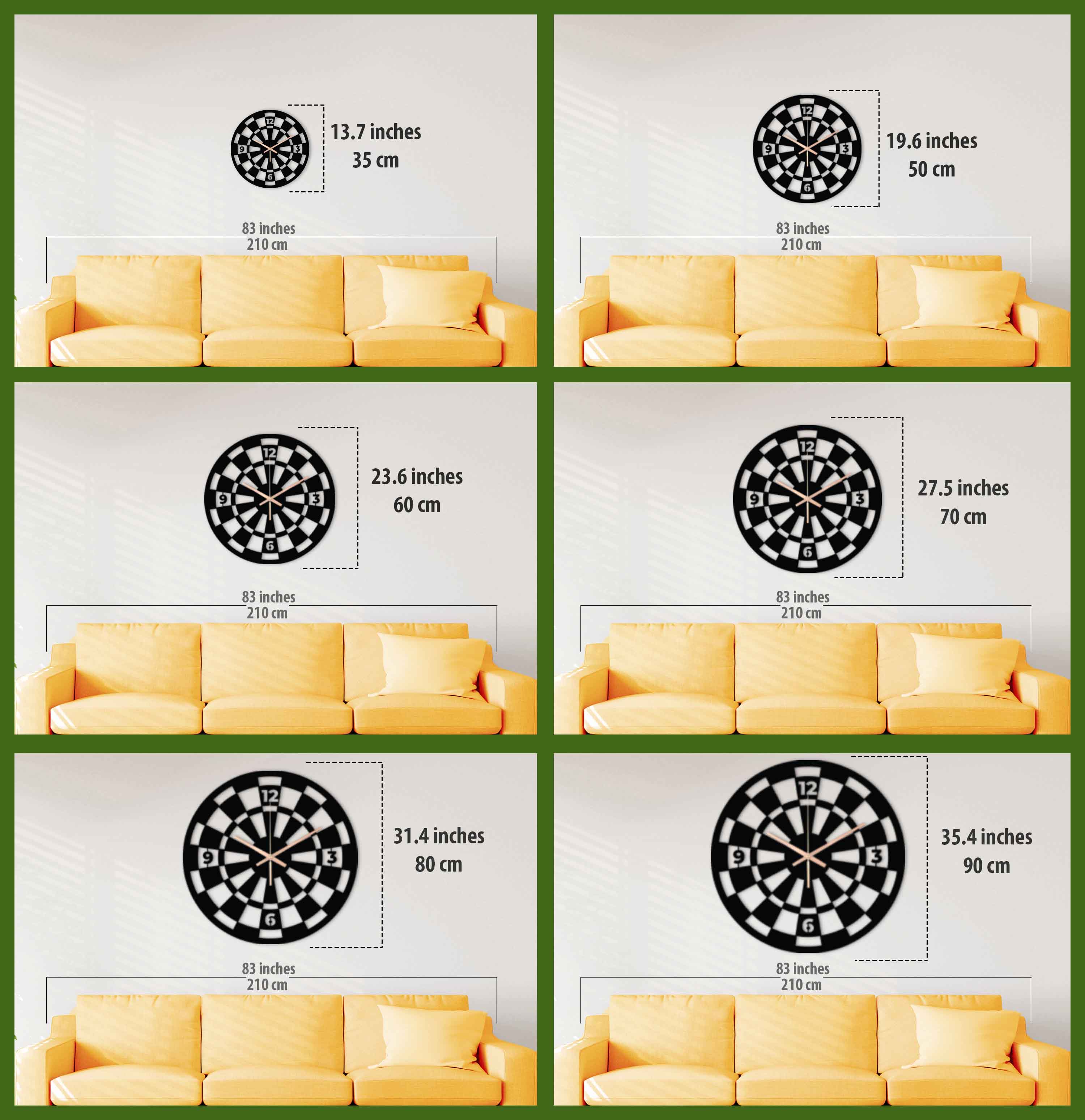 Darts Clock, Decorative Wall Clock, Oversized Wall Clock, Game Room Metal Wall Clock, Small Wall Clock, Unique Wall Clock, Clocks For Wall