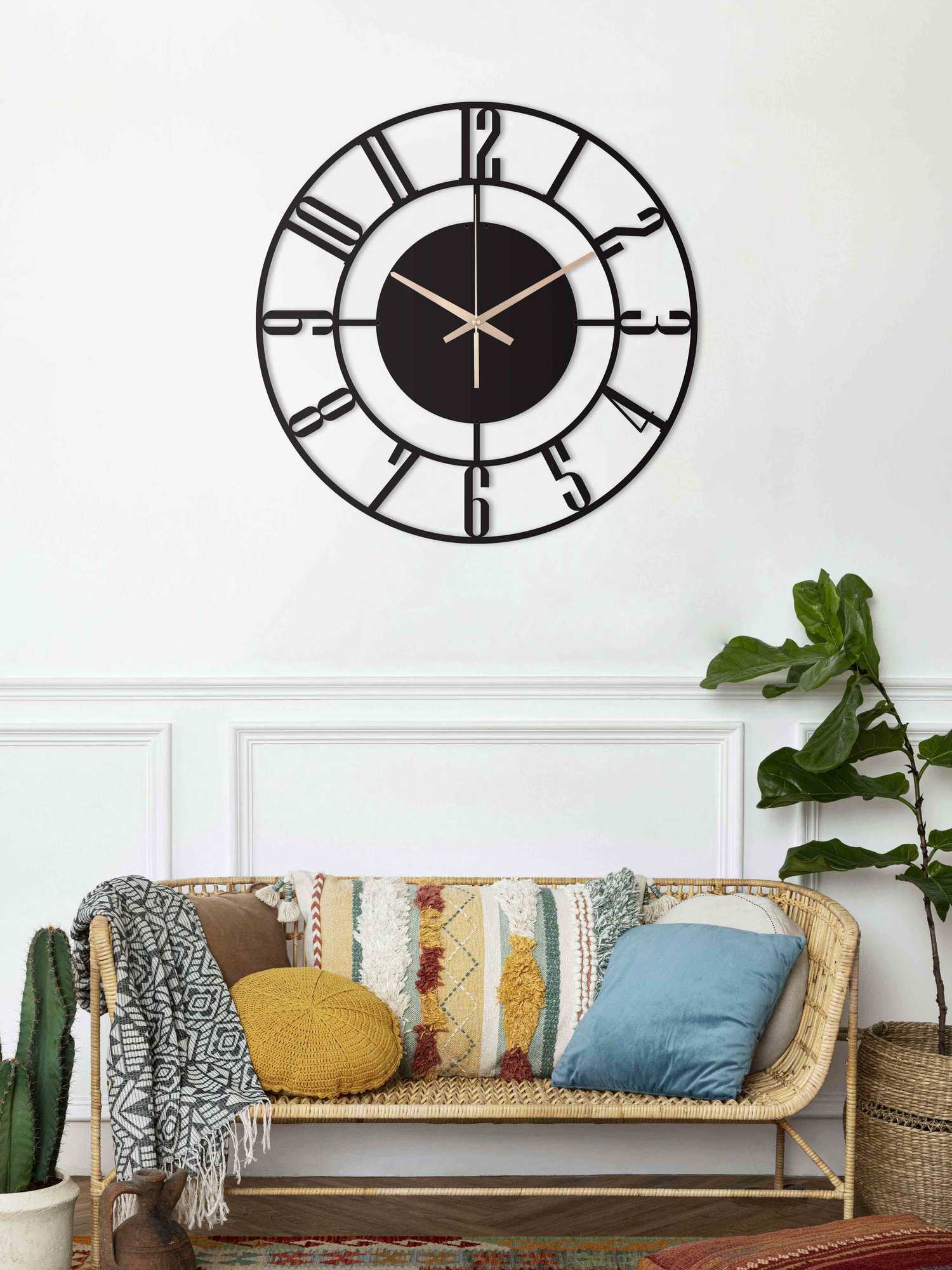 Modern Black Silent Wall Clock