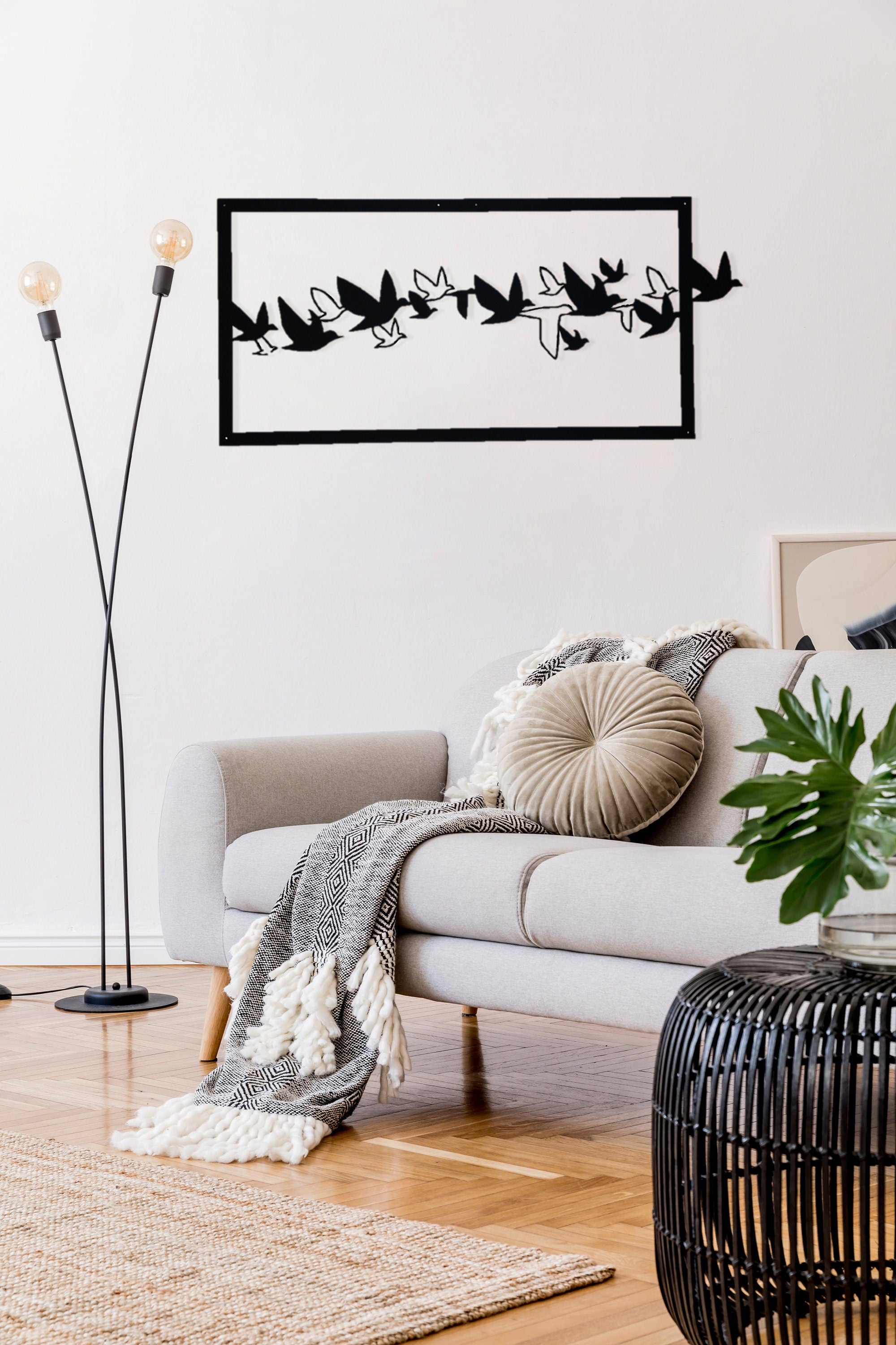 Migratory Birds Decor, Aesthetic Autumn Wall Art, Boho Wall Decor, Modern Living Room Decor, Metal Wall Decor, Gift For Him