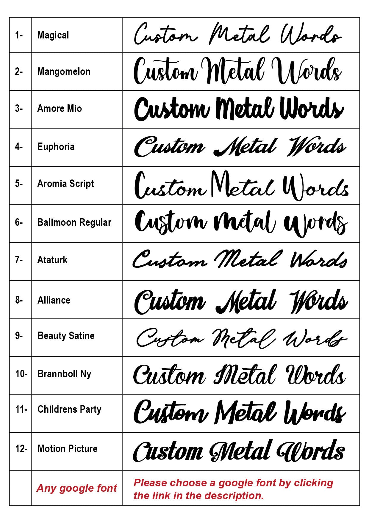 Metal Custom Wall Decor, Custom Metal Gift, Metal Script Words, Personalized Decor, Custom Name Script, Metal Wall Sign