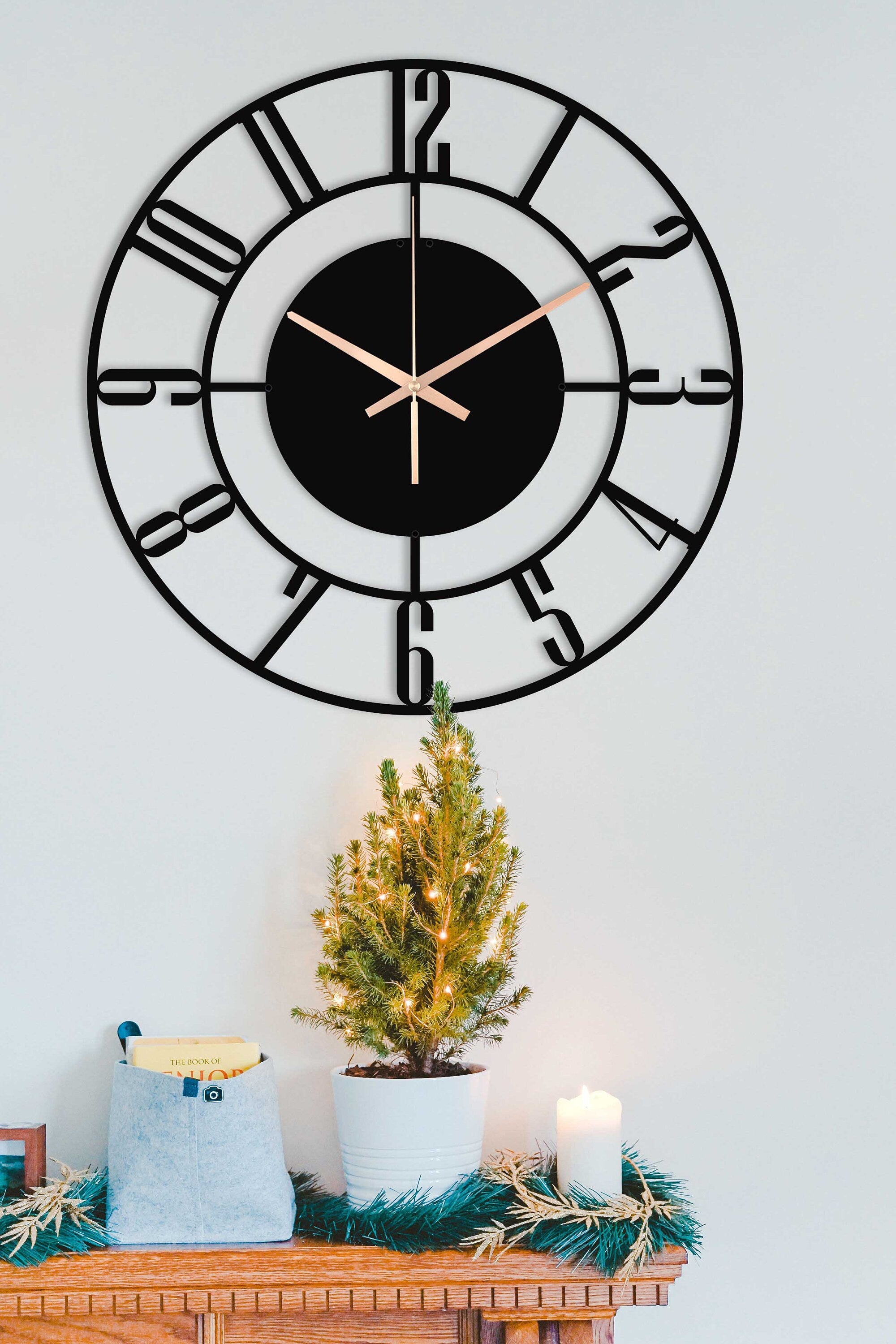 Unique Wall Clock, New Home Gift, Small Wall Clock, Silent Wall Clock, Oversized Wall Clock, Decorative Clocks For Wall, Laser Cut Clock