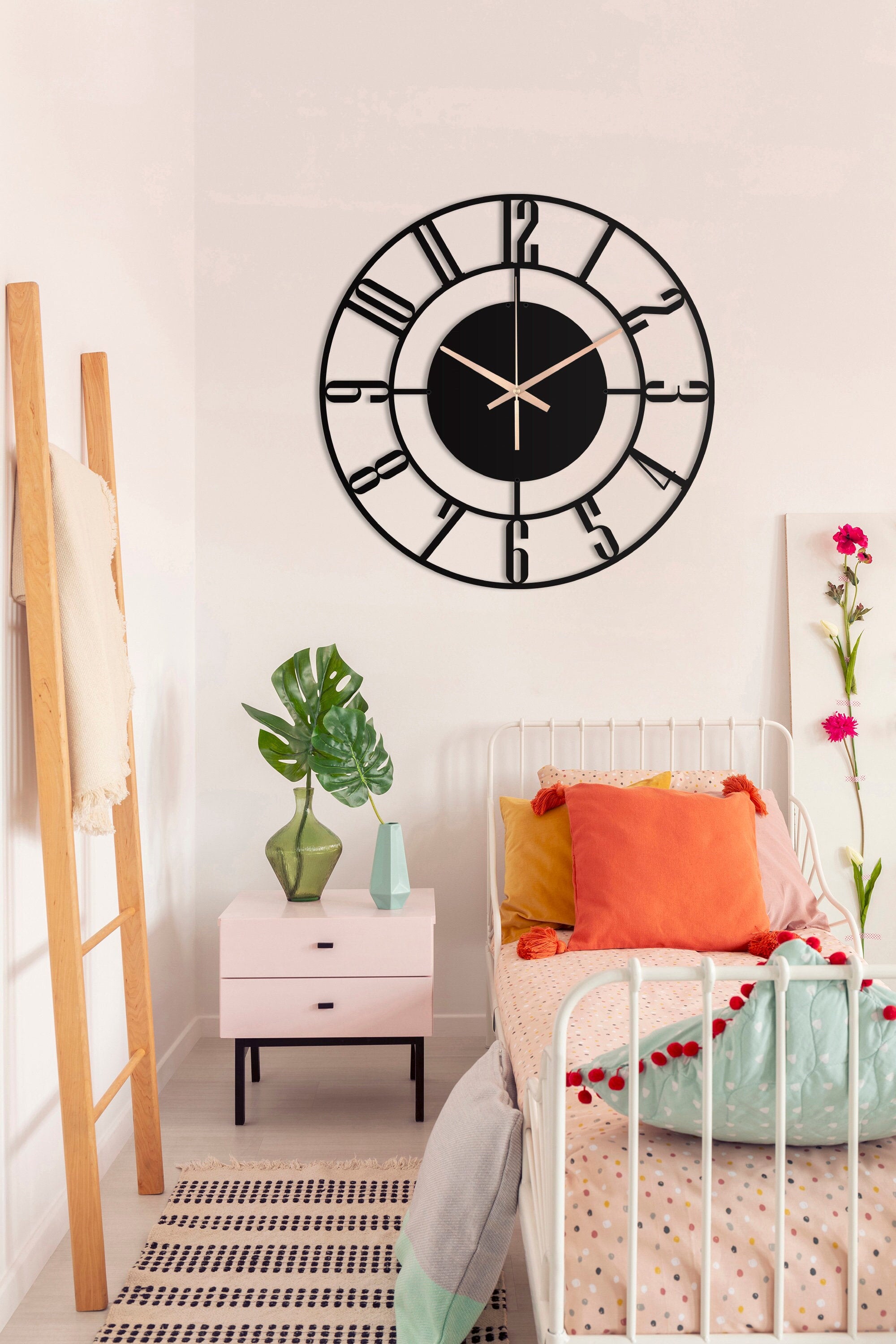 Unique Wall Clock, New Home Gift, Small Wall Clock, Silent Wall Clock, Oversized Wall Clock, Decorative Clocks For Wall, Laser Cut Clock