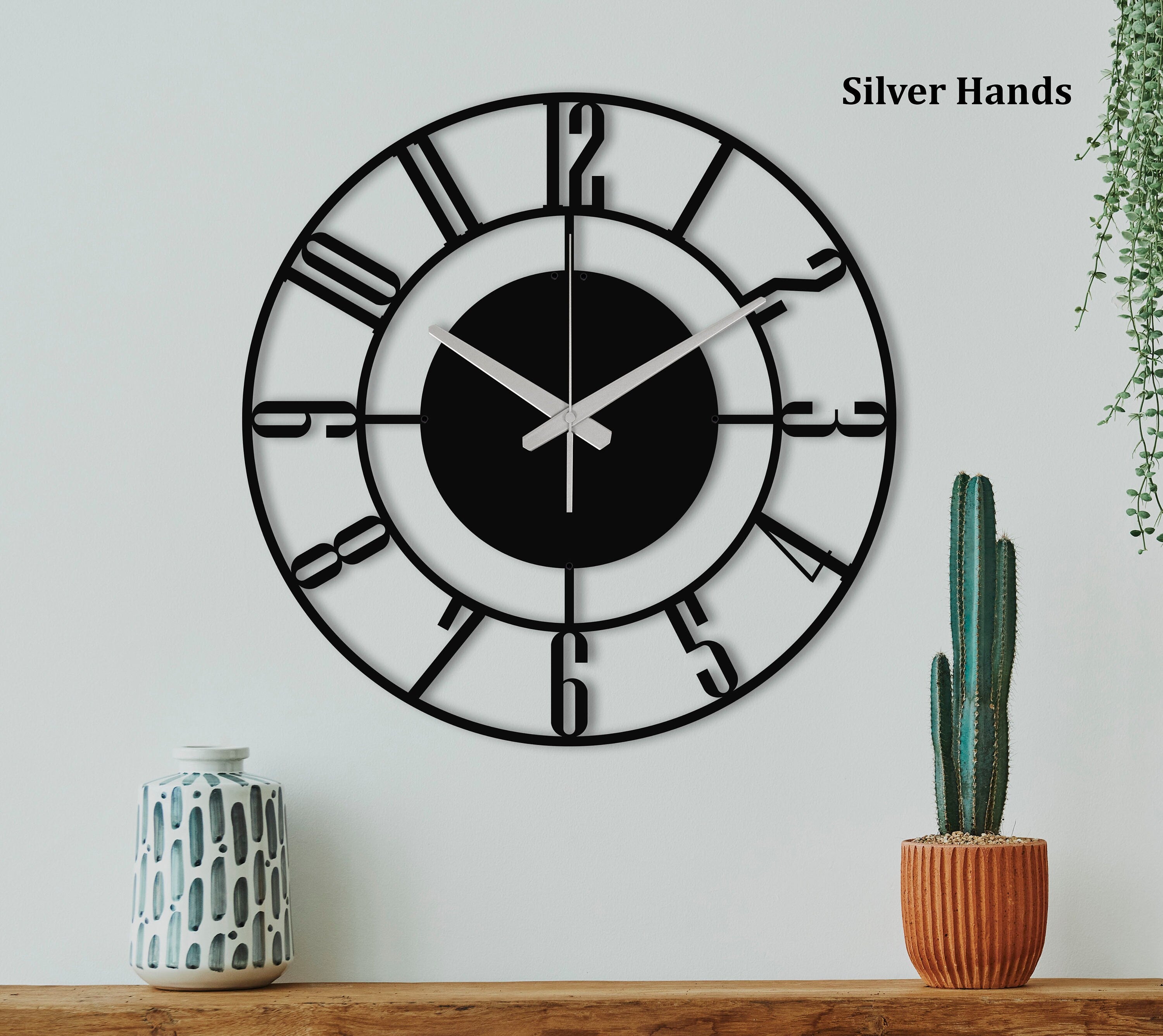 Unique Wall Clock, New Home Gift, Small Wall Clock, Silent Wall Clock, Oversized Wall Clock, Decorative Clocks For Wall, Laser Cut Clock