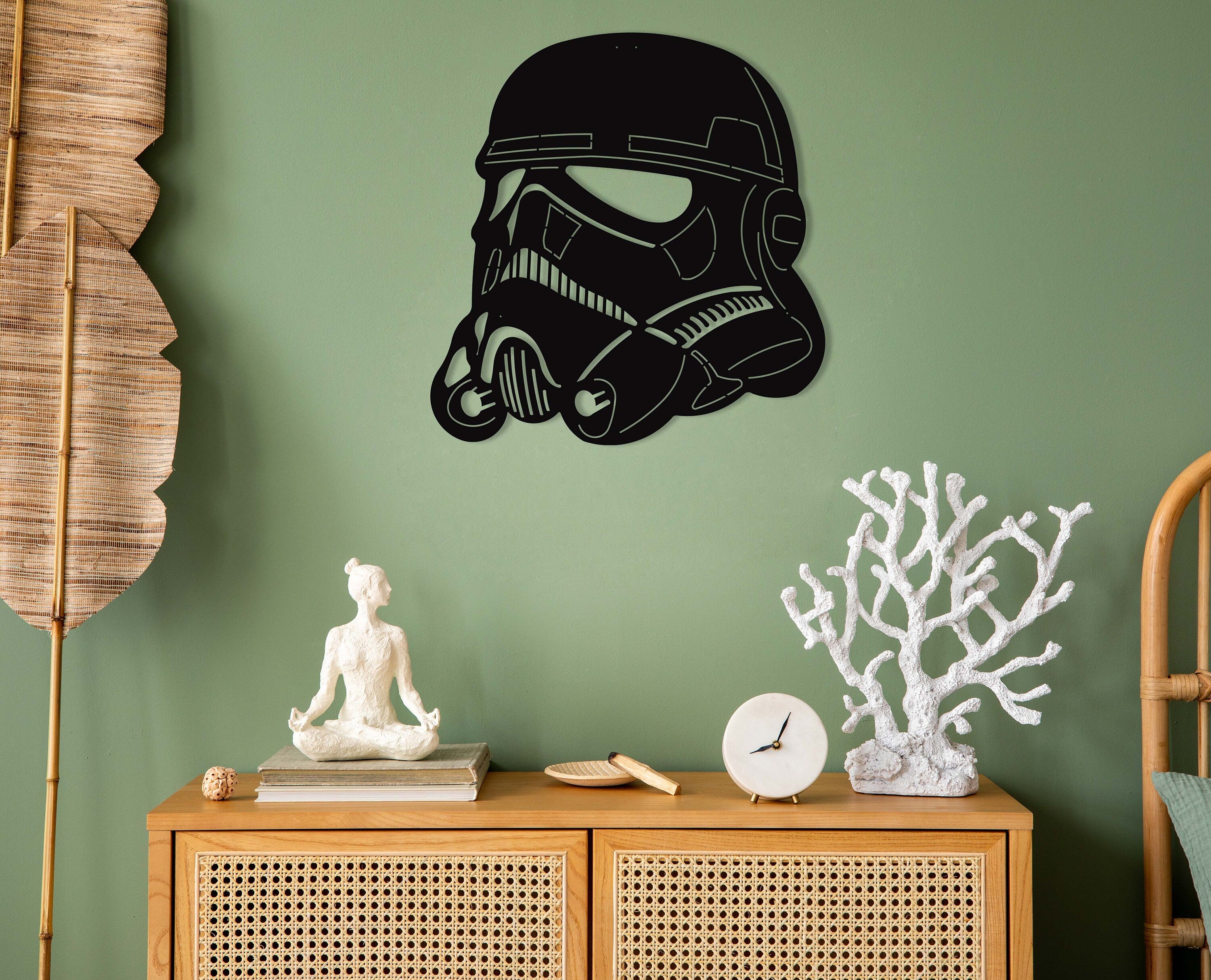 Darth Vader Helmet Decor, Black Wall Decor, Metal Playroom Wall Art, Playroom Wall Decor, Game Room Wall Decor, Living Room Wall Decor