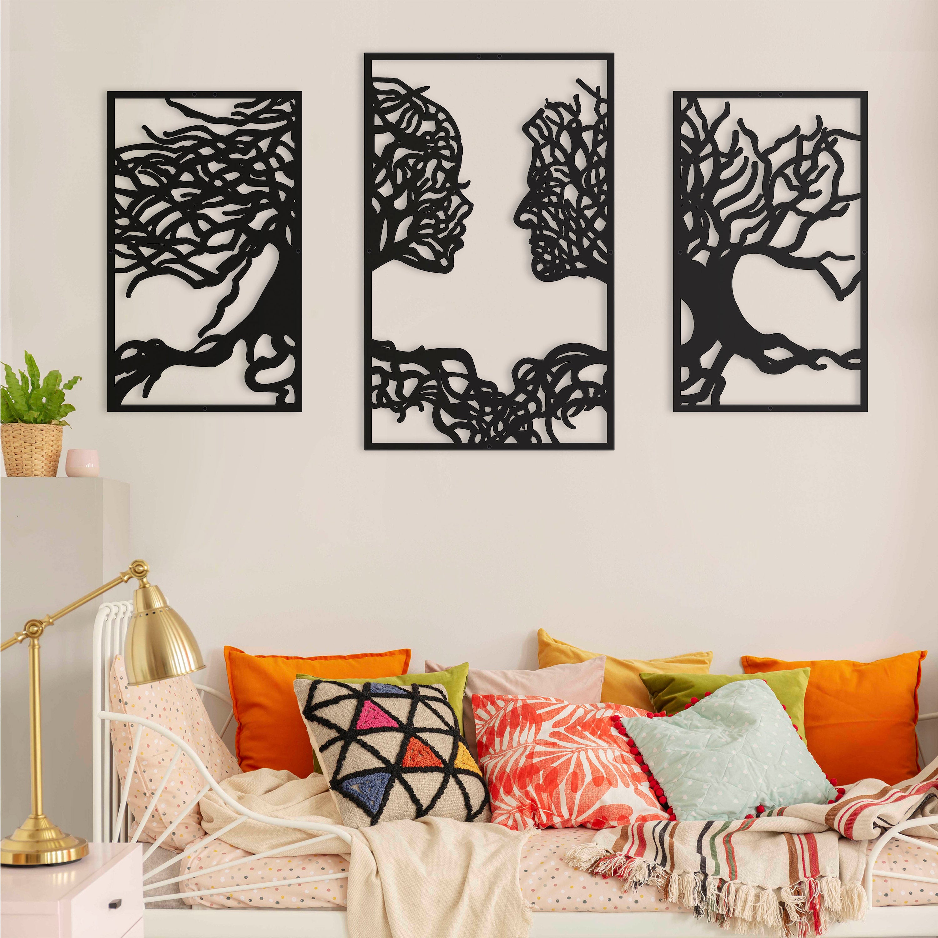 Large Wall Decor, Abstract Tree Decor, Metal Living Room Wall Decor, Oversized Room Wall Decor, Farmhouse Wall Hangings Decor, Modern Decor