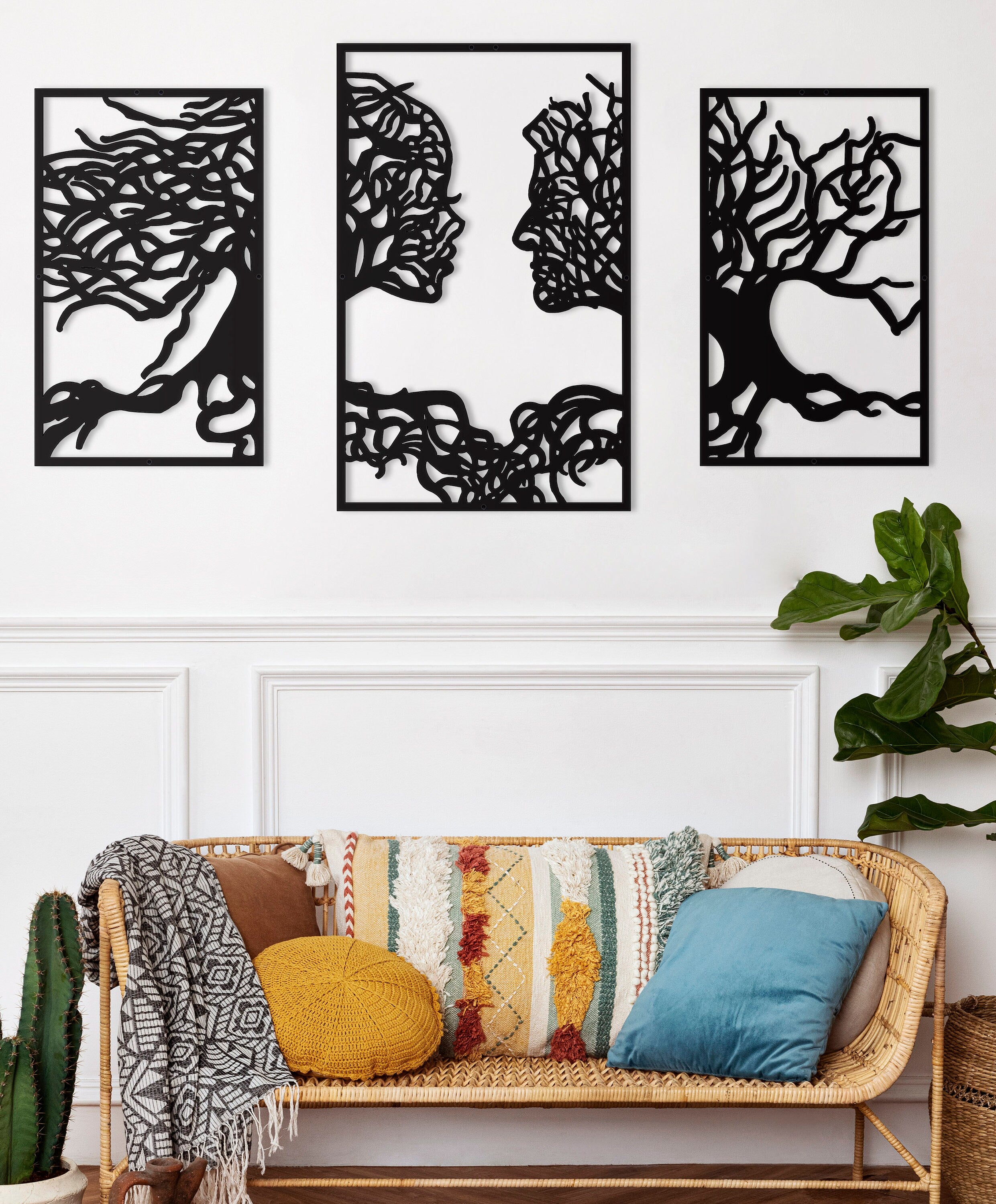 Large Wall Decor, Abstract Tree Decor, Metal Living Room Wall Decor, Oversized Room Wall Decor, Farmhouse Wall Hangings Decor, Modern Decor
