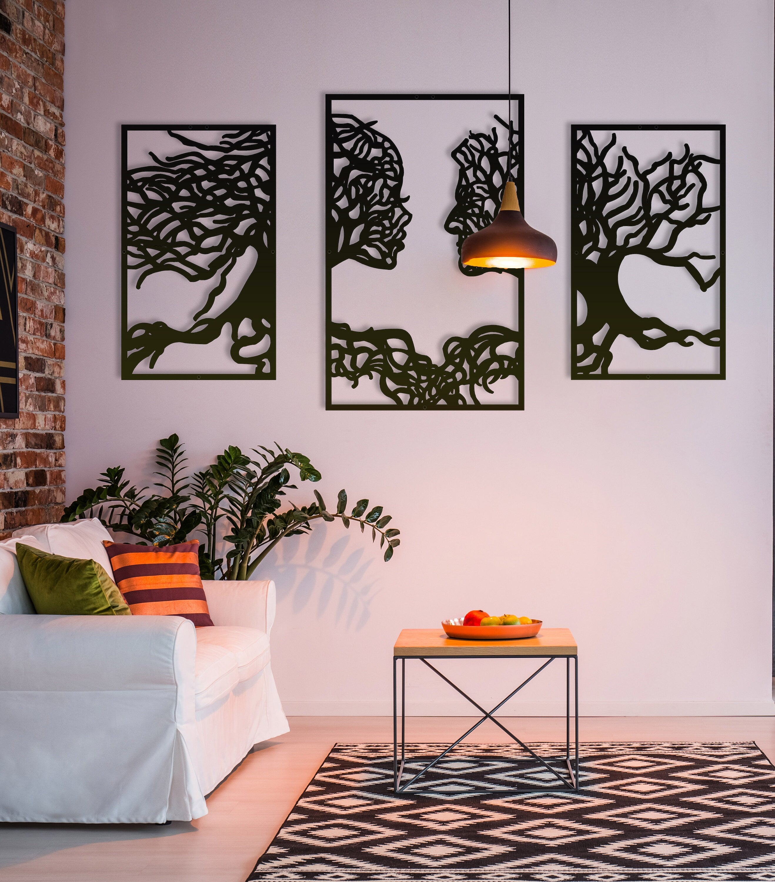 Large Wall Decor, Abstract Tree Decor, Metal Living Room Wall Decor, Oversized Room Wall Decor, Farmhouse Wall Hangings Decor, Modern Decor