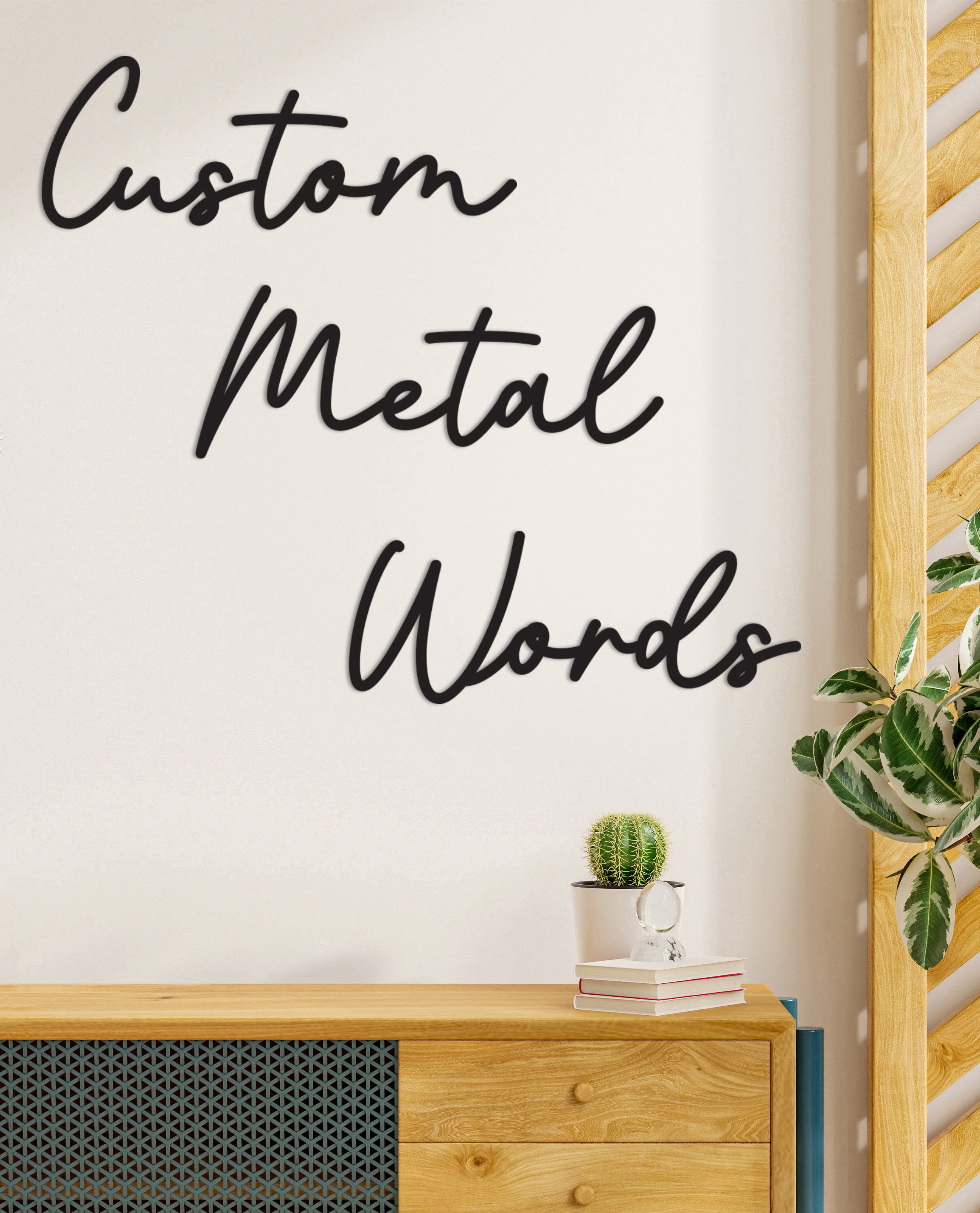 Metal Custom Wall Decor, Custom Metal Gift, Metal Script Words, Personalized Decor, Custom Name Script, Metal Wall Sign