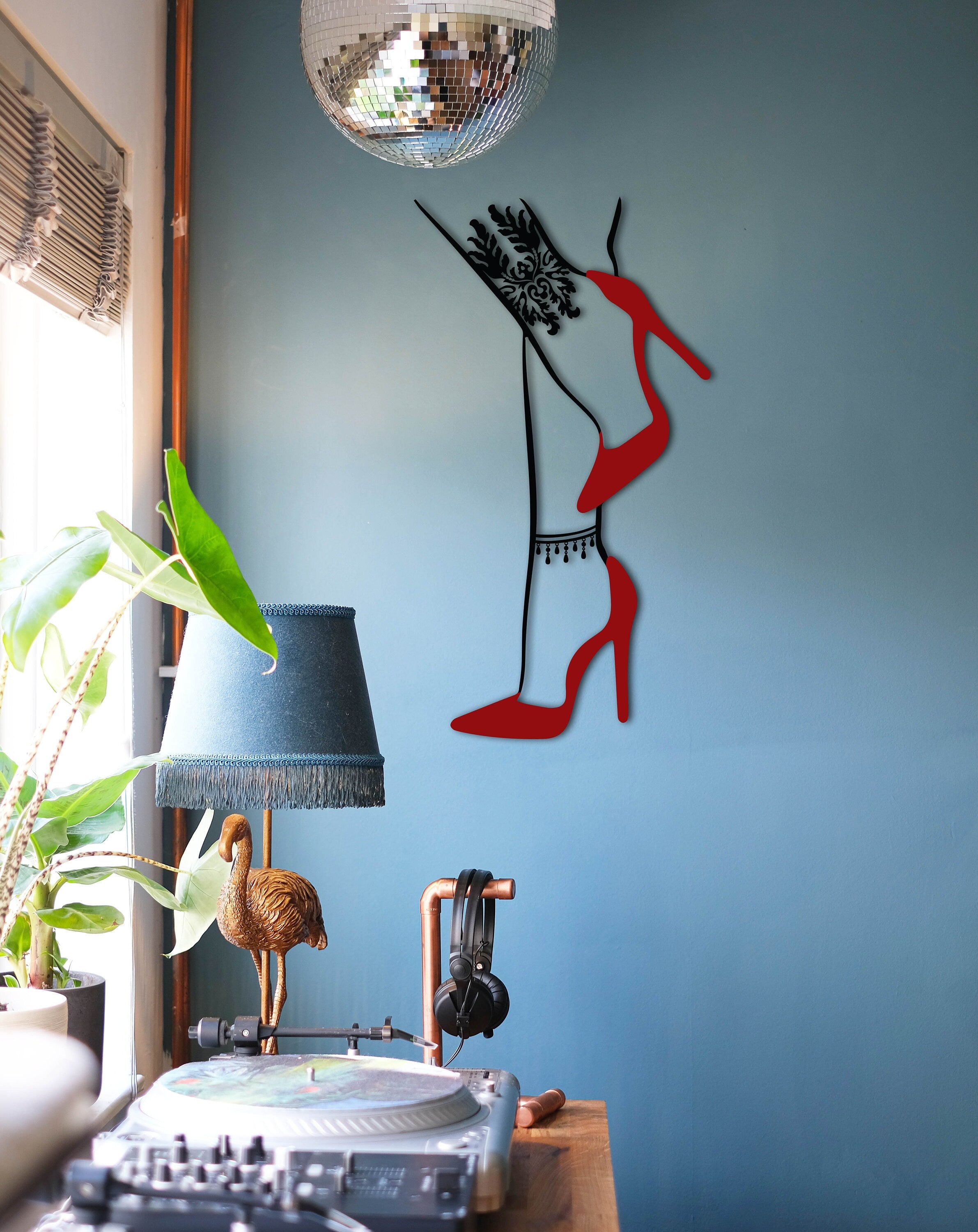 Shoes Wall Decor, Heeled Shoes Metal Wall Decor, Metal Sensual Art, Woman Wall Art, Wall Hangin Decor, Louboutin Heel, Bedroom Decor