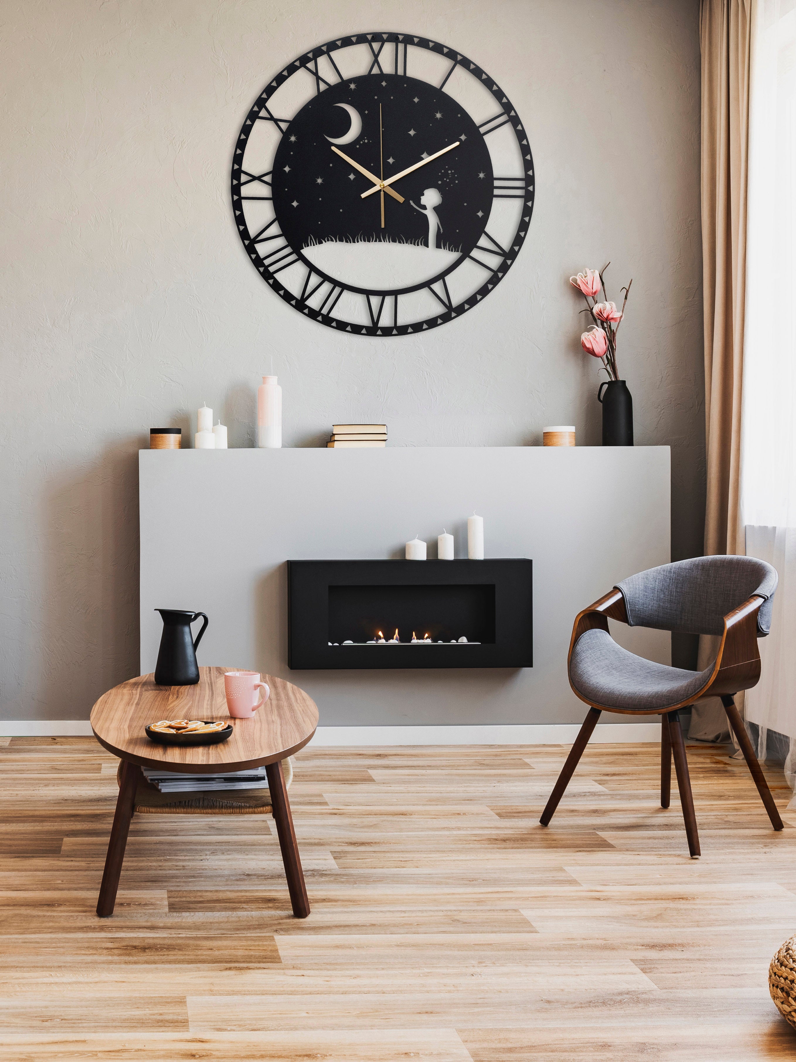 Little Prince Wall Clock With Roman Numbers