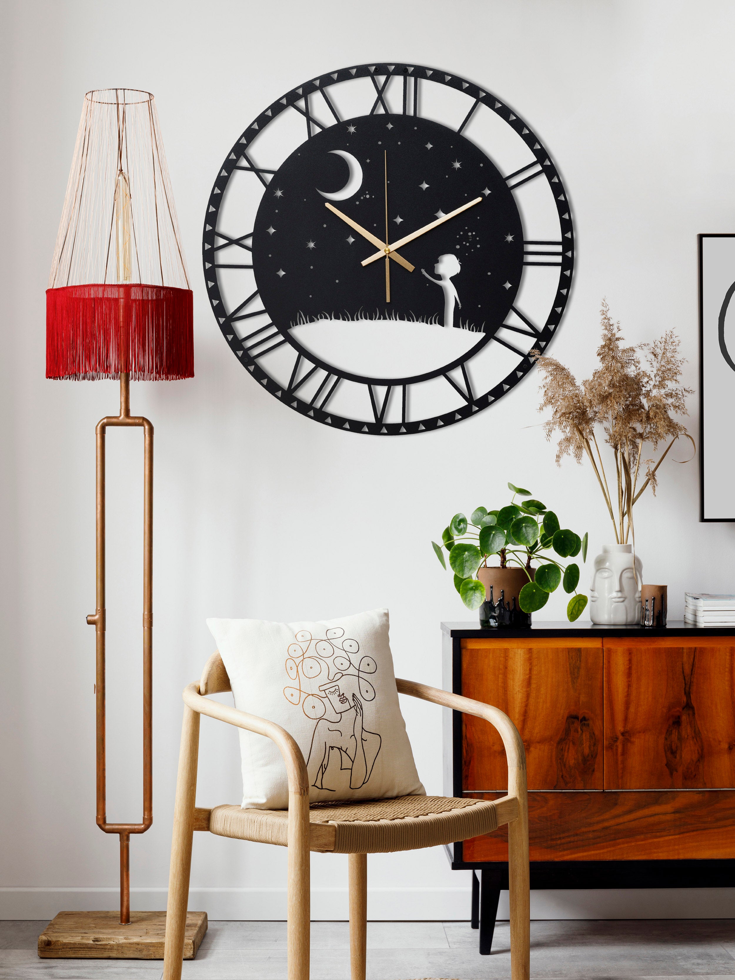 Little Prince Wall Clock With Roman Numbers