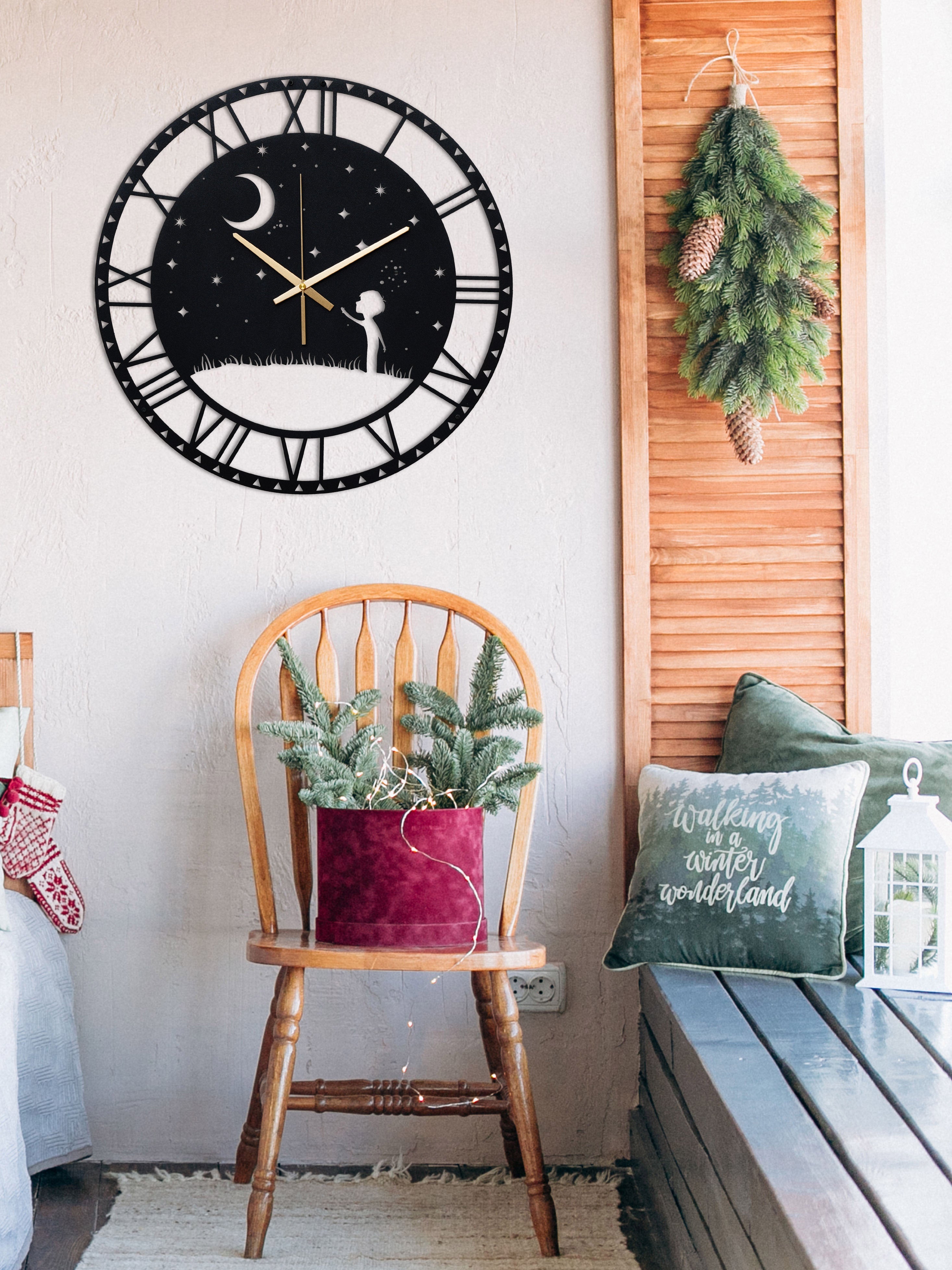 Little Prince Wall Clock With Roman Numbers