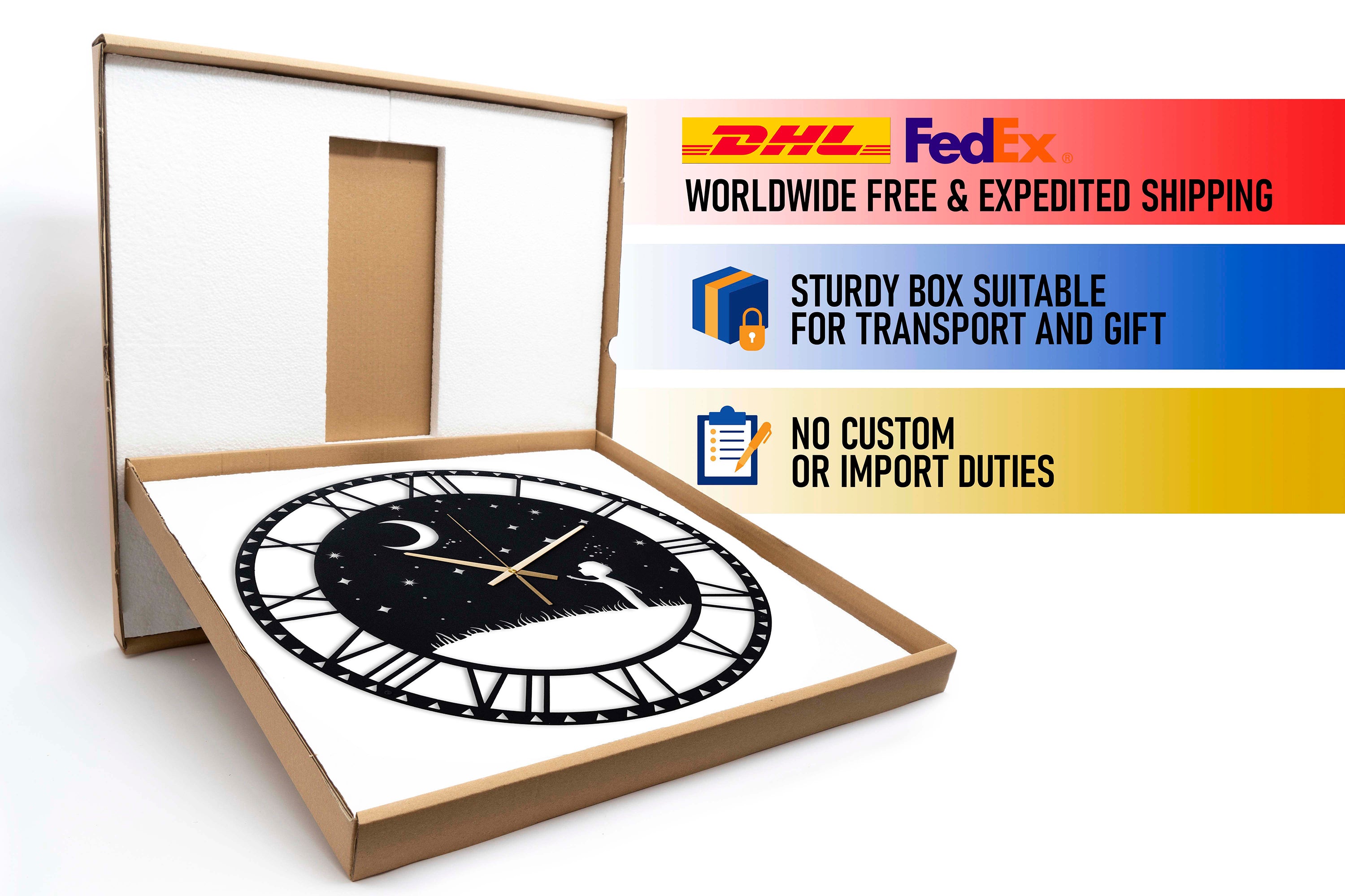 Little Prince Wall Clock With Roman Numbers