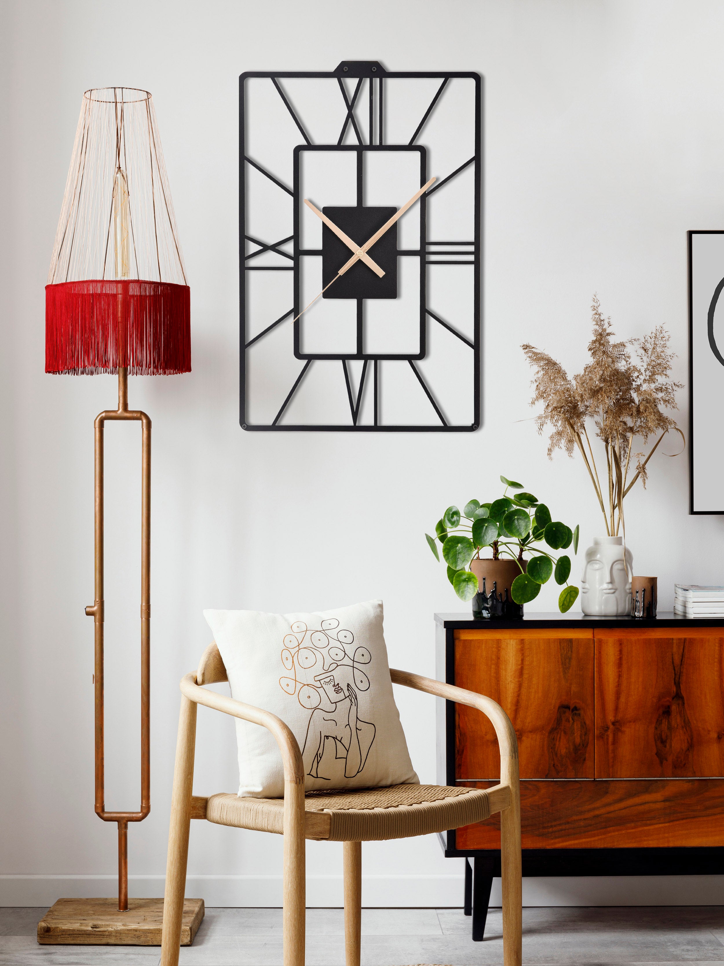 Metal Modern Rectangle Clock