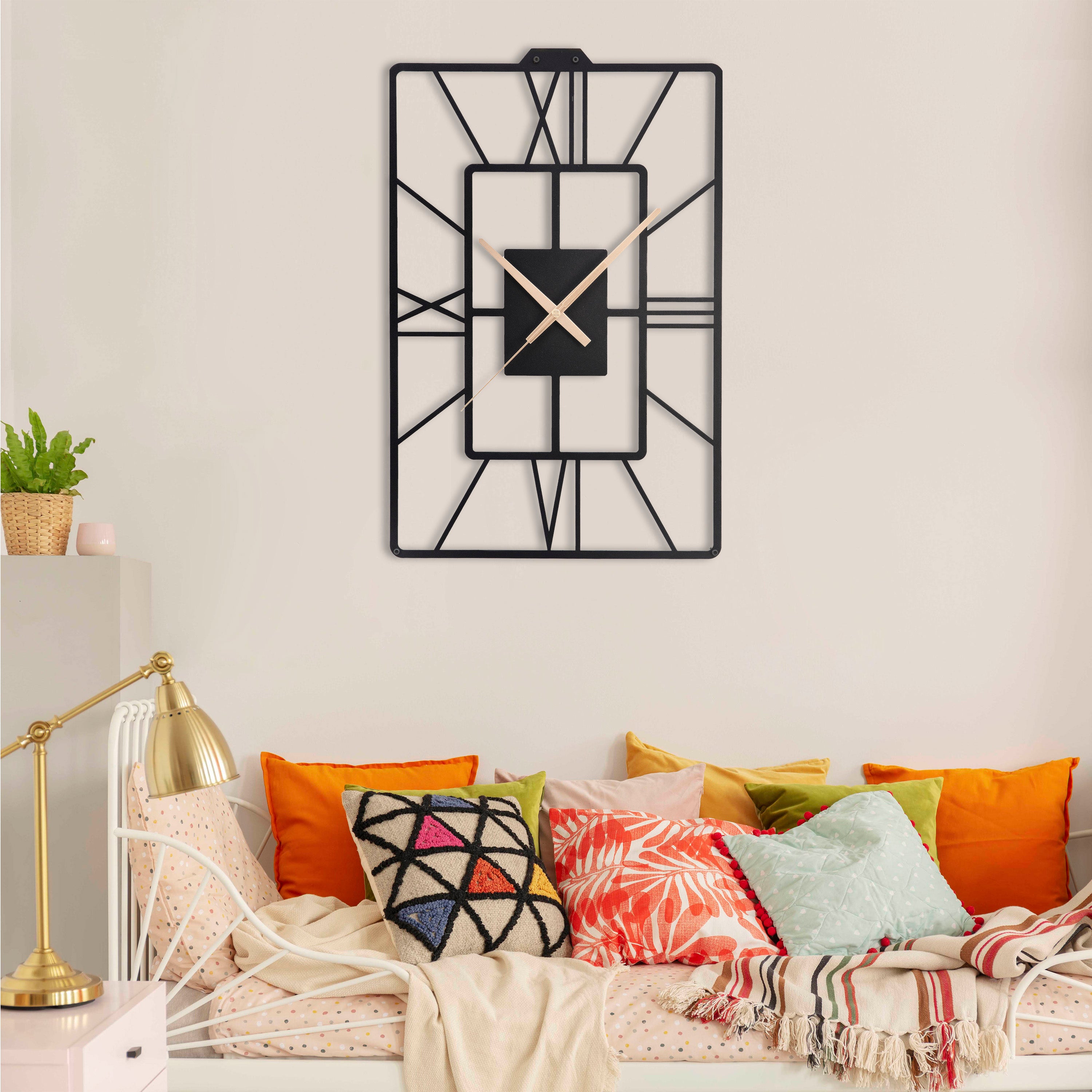Metal Modern Rectangle Clock