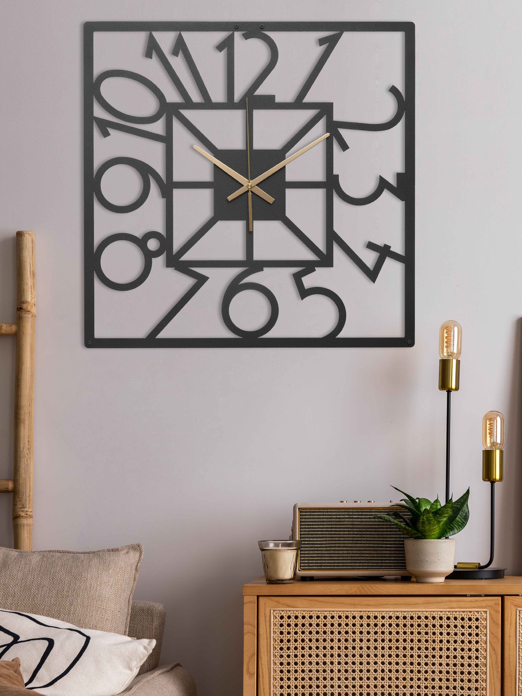 Square Wall Clock With Numbers