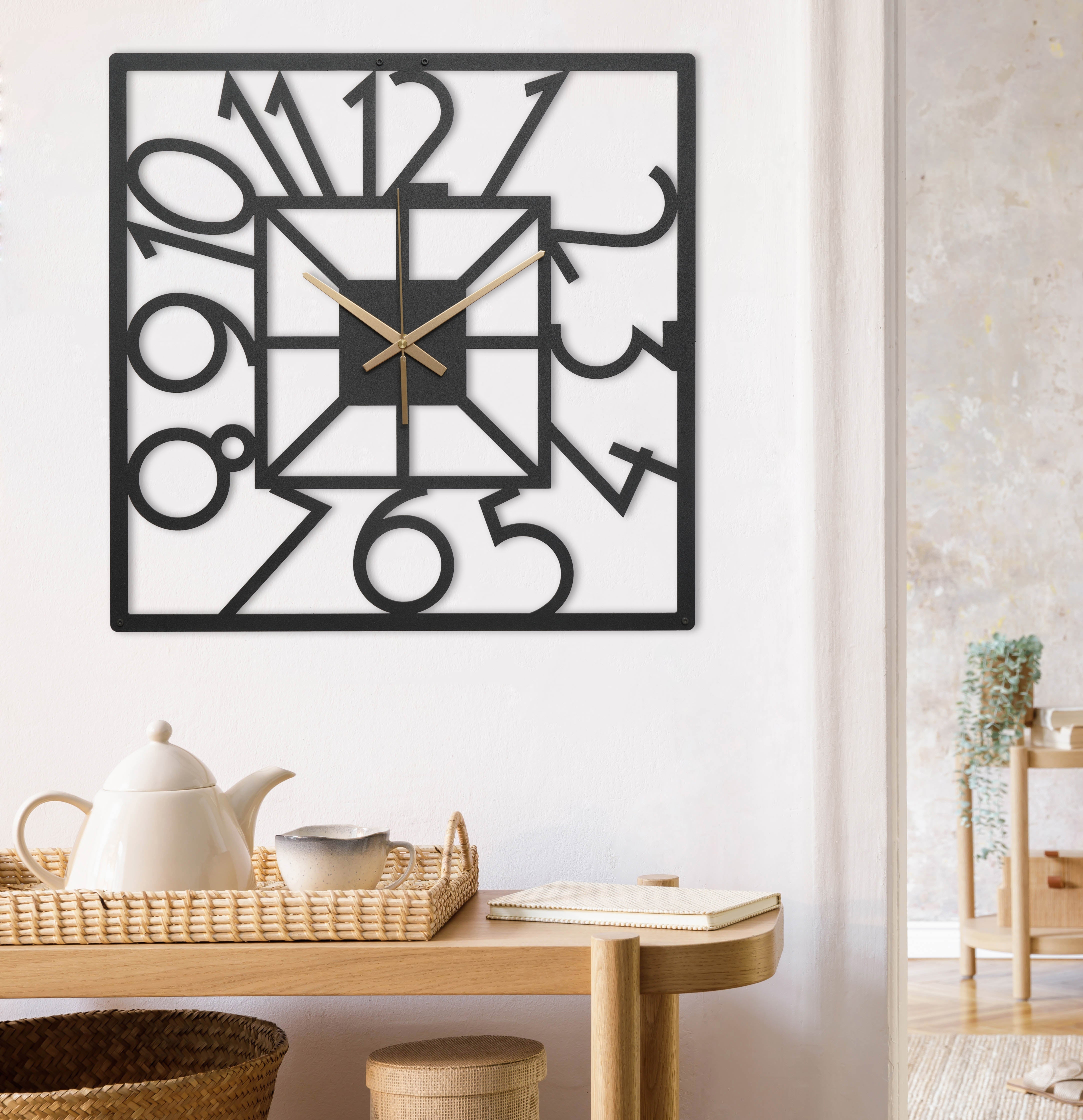 Square Wall Clock With Numbers