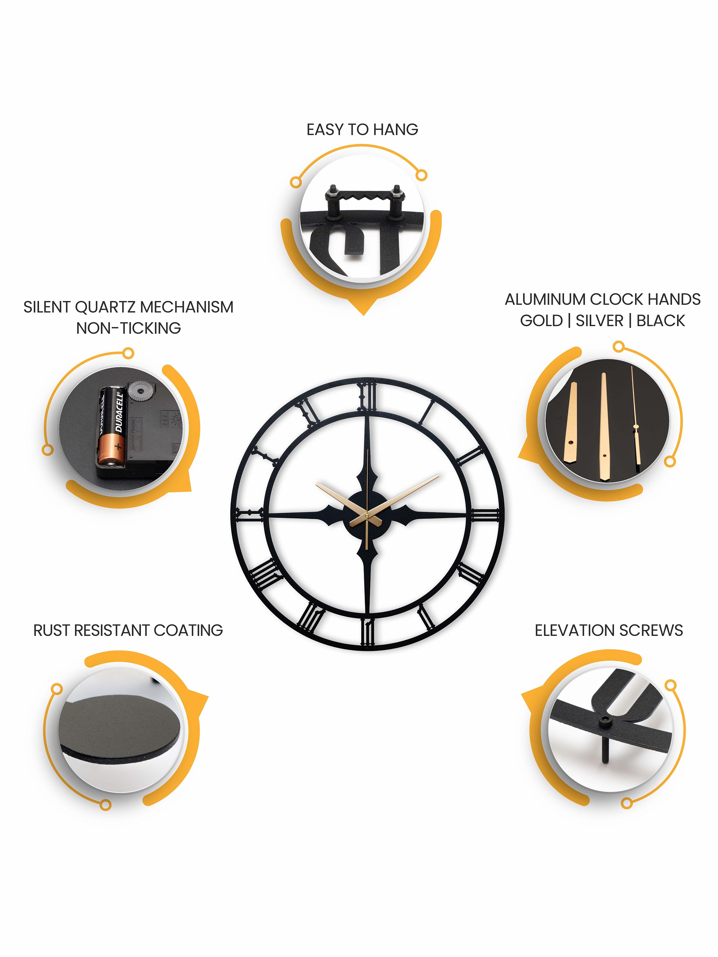 Unique Metal Wall Clock