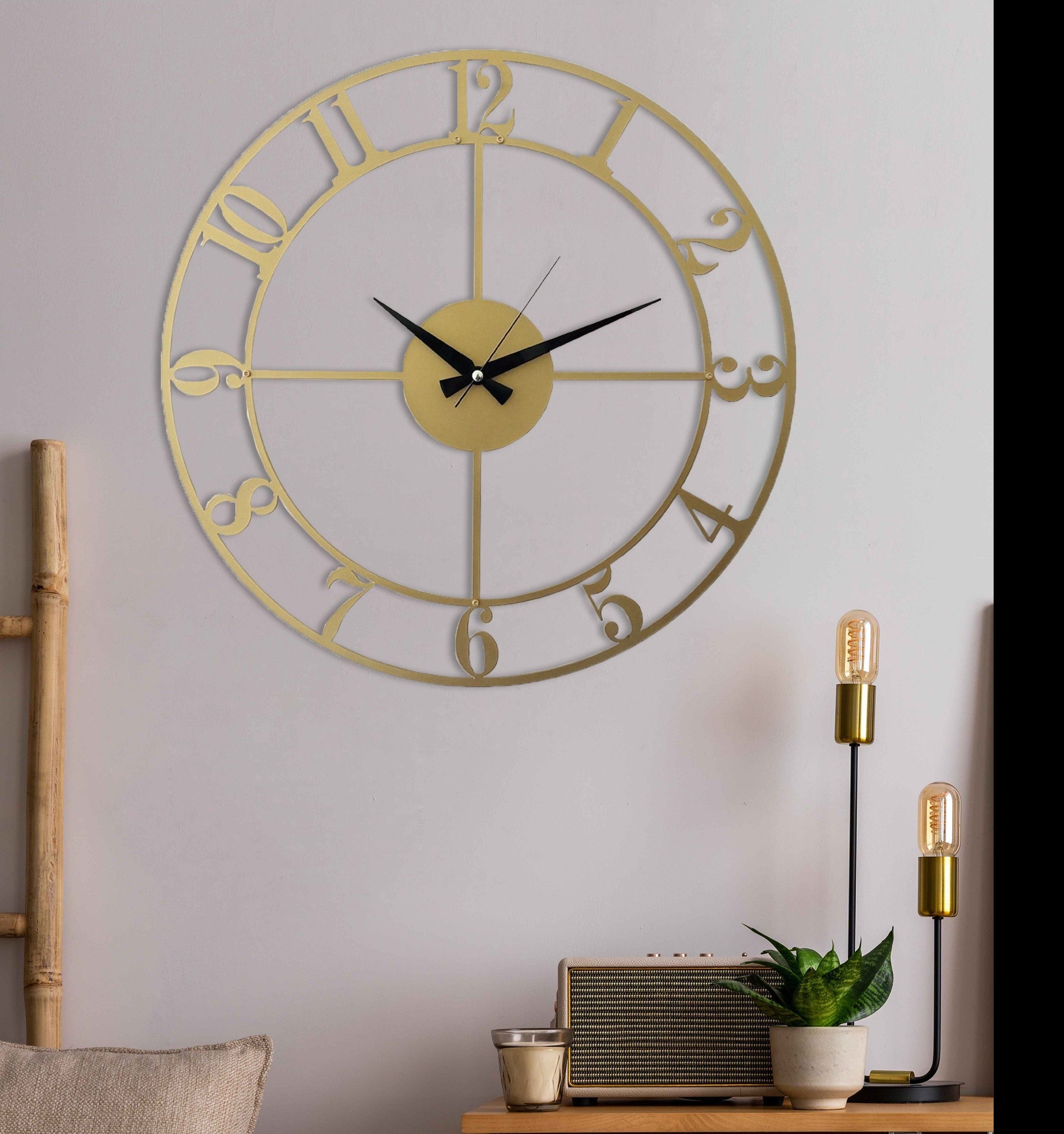Modern Gold Wall Clock