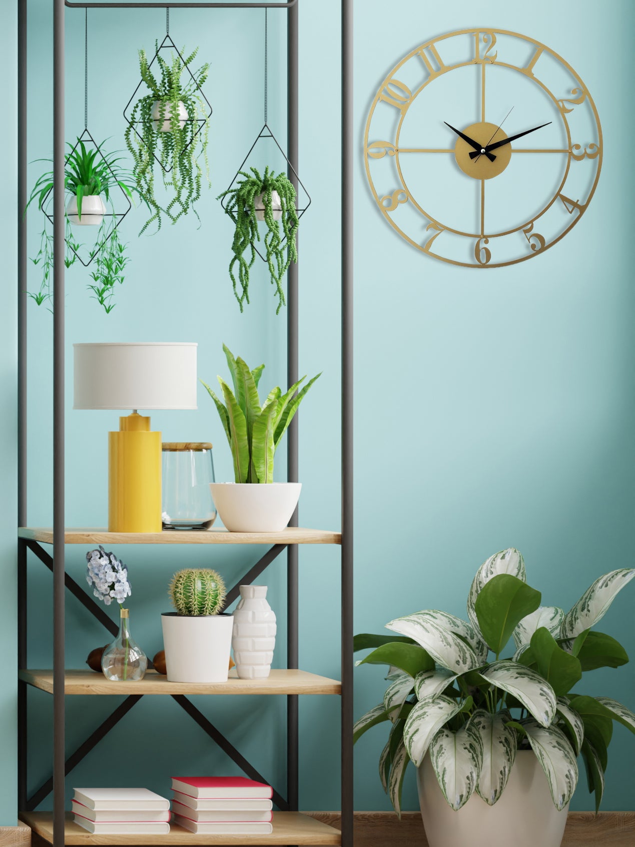 Modern Gold Wall Clock