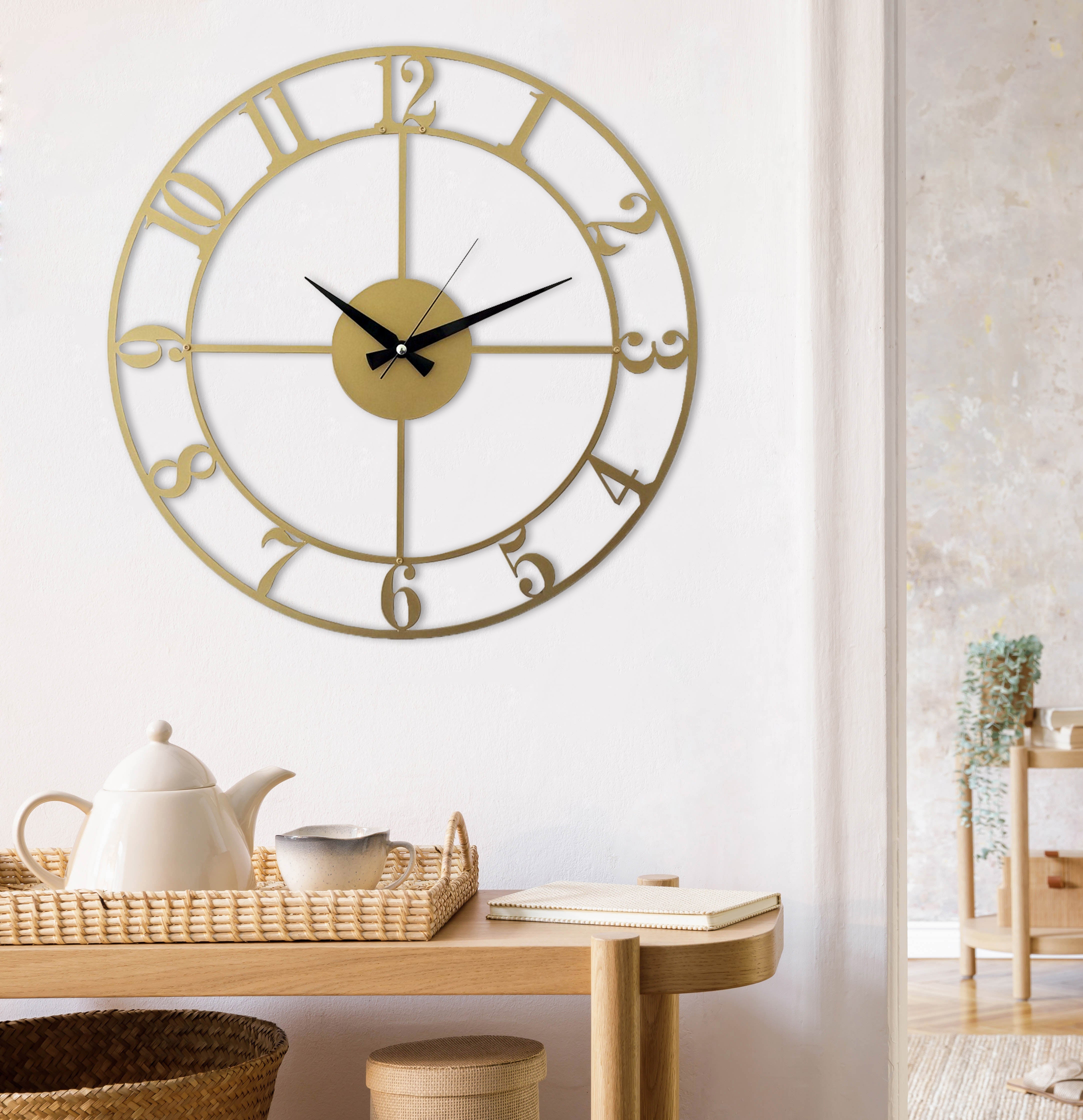 Modern Gold Wall Clock