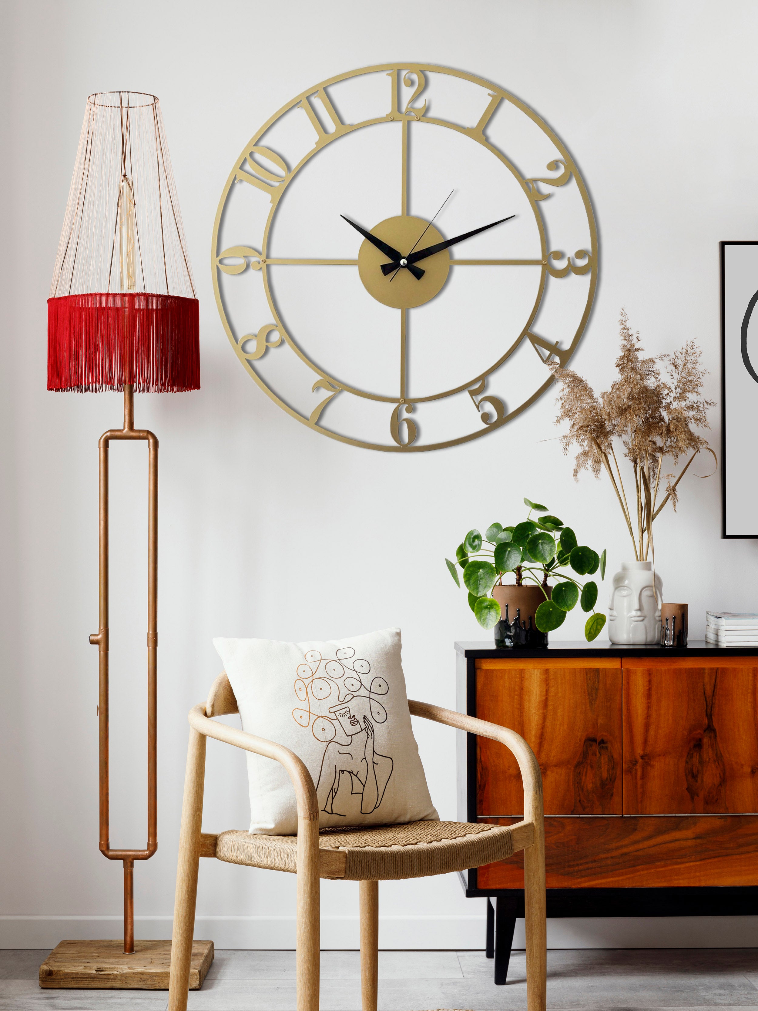 Modern Gold Wall Clock