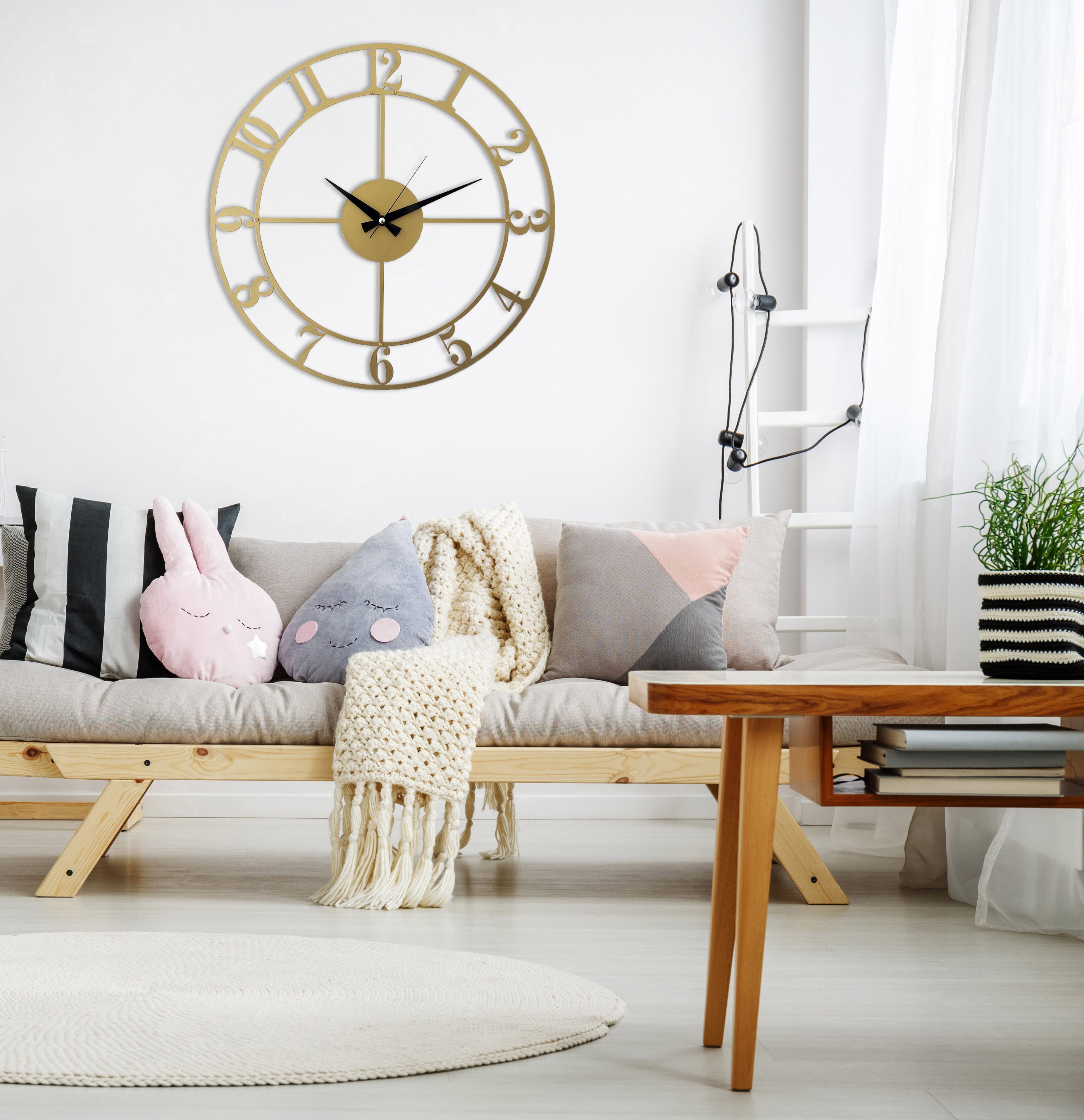 Modern Gold Wall Clock