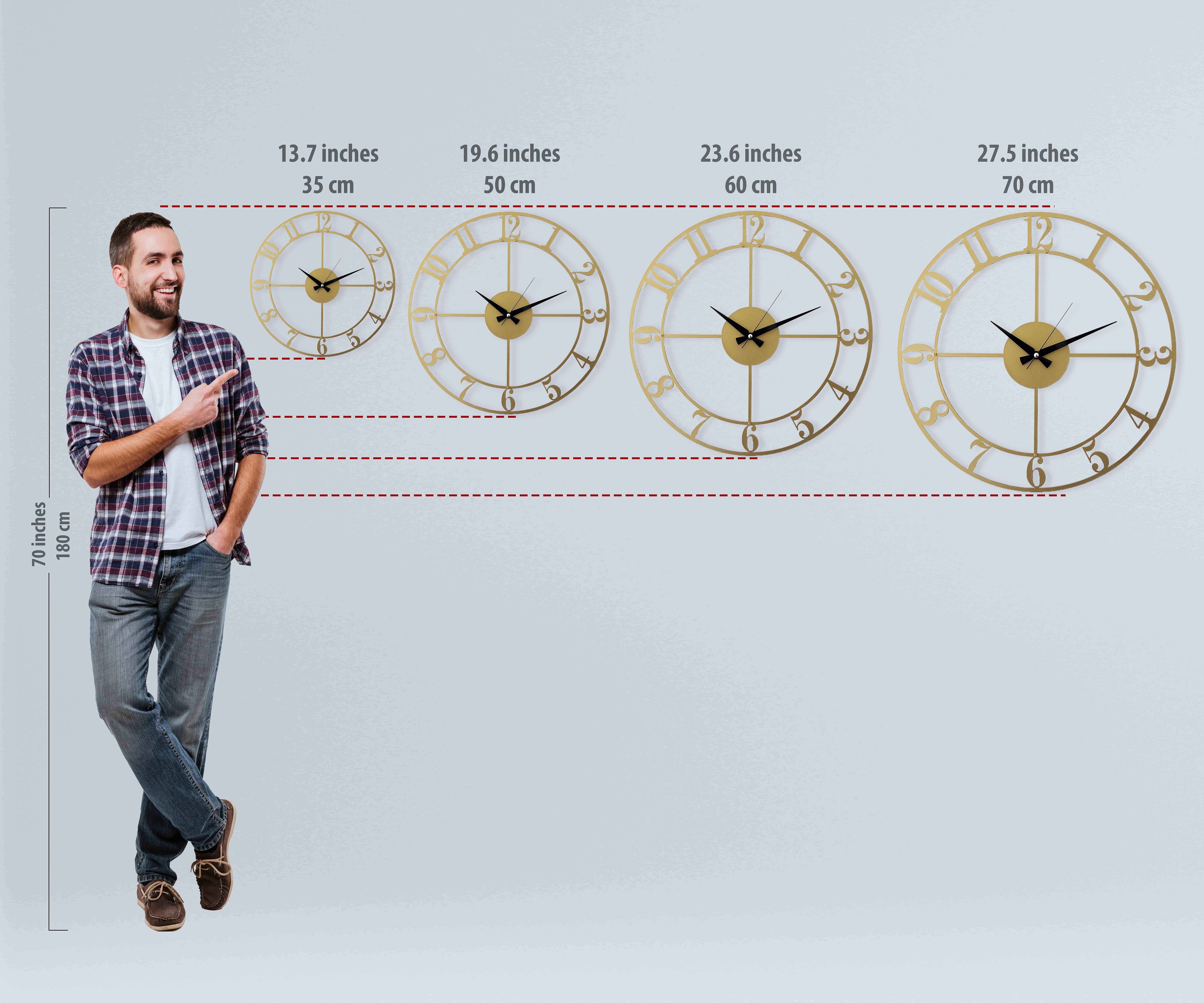 Modern Gold Wall Clock