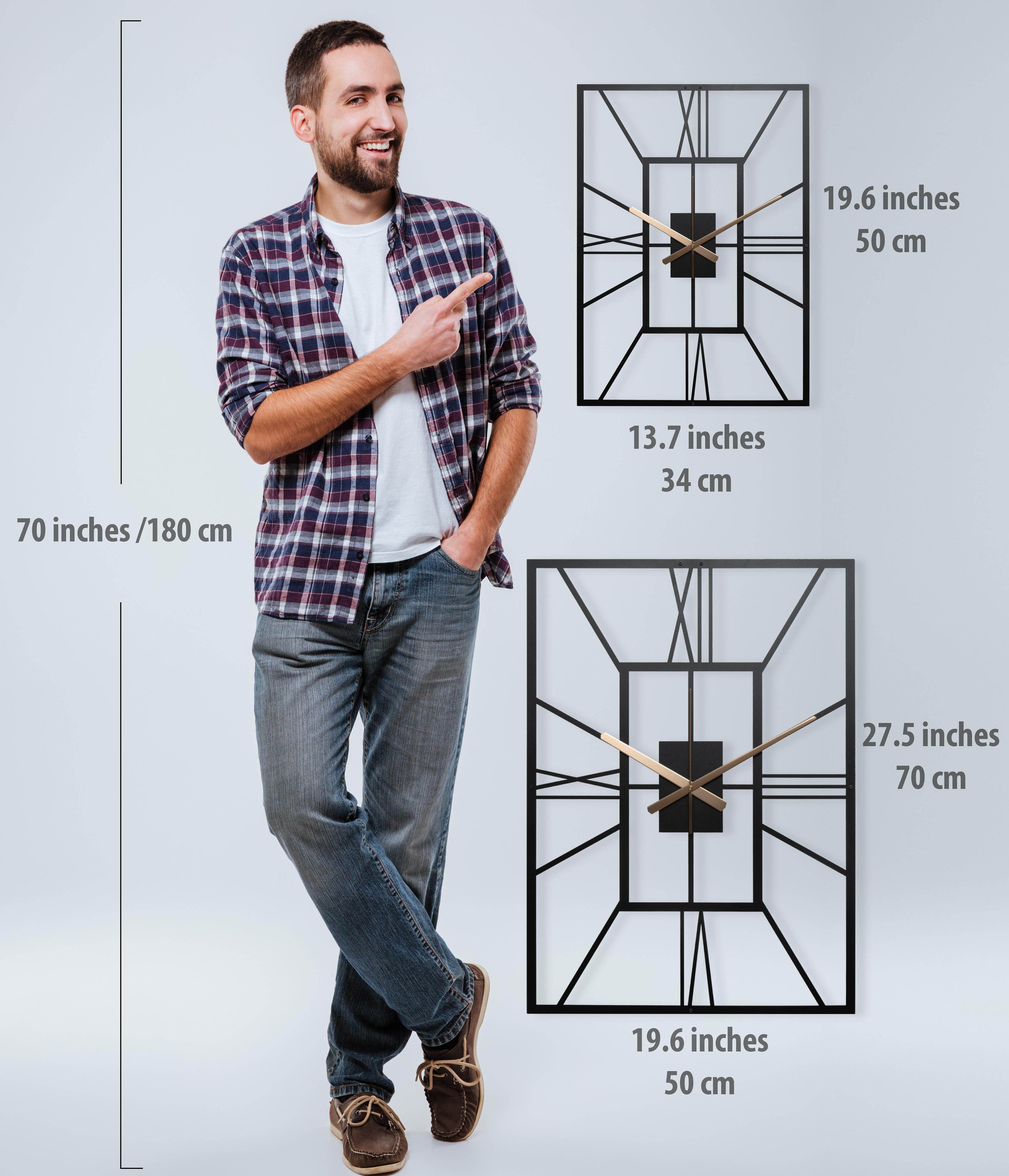 Rectangular Oversize Wall Clock