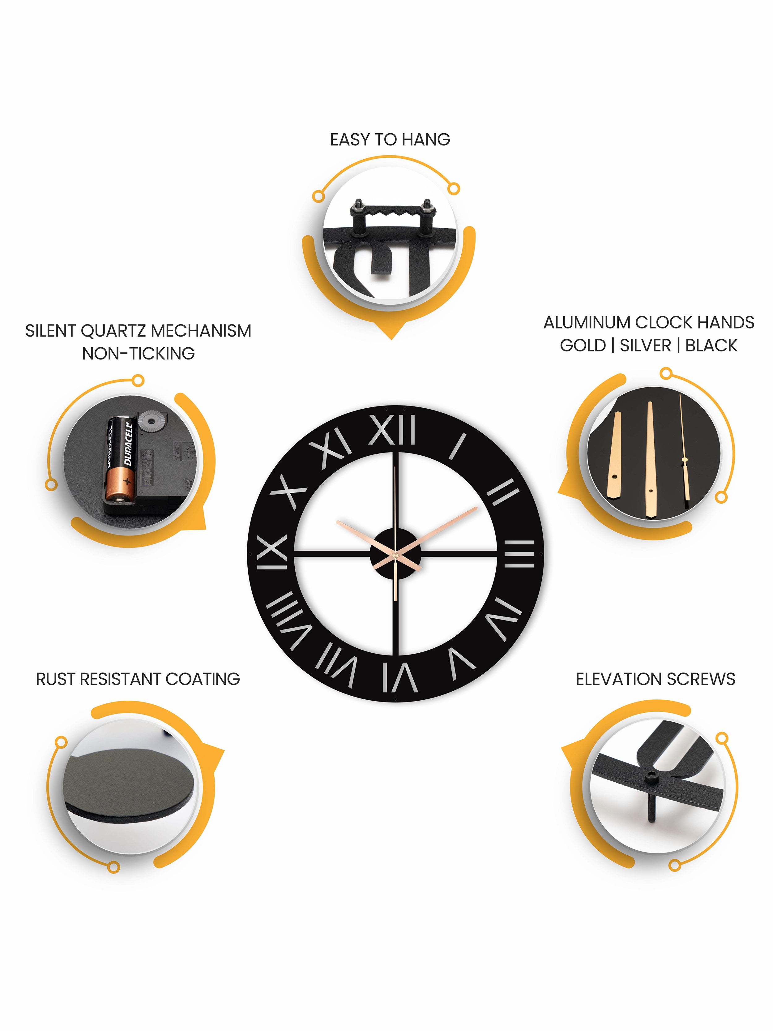 Roman Number Wall Clock