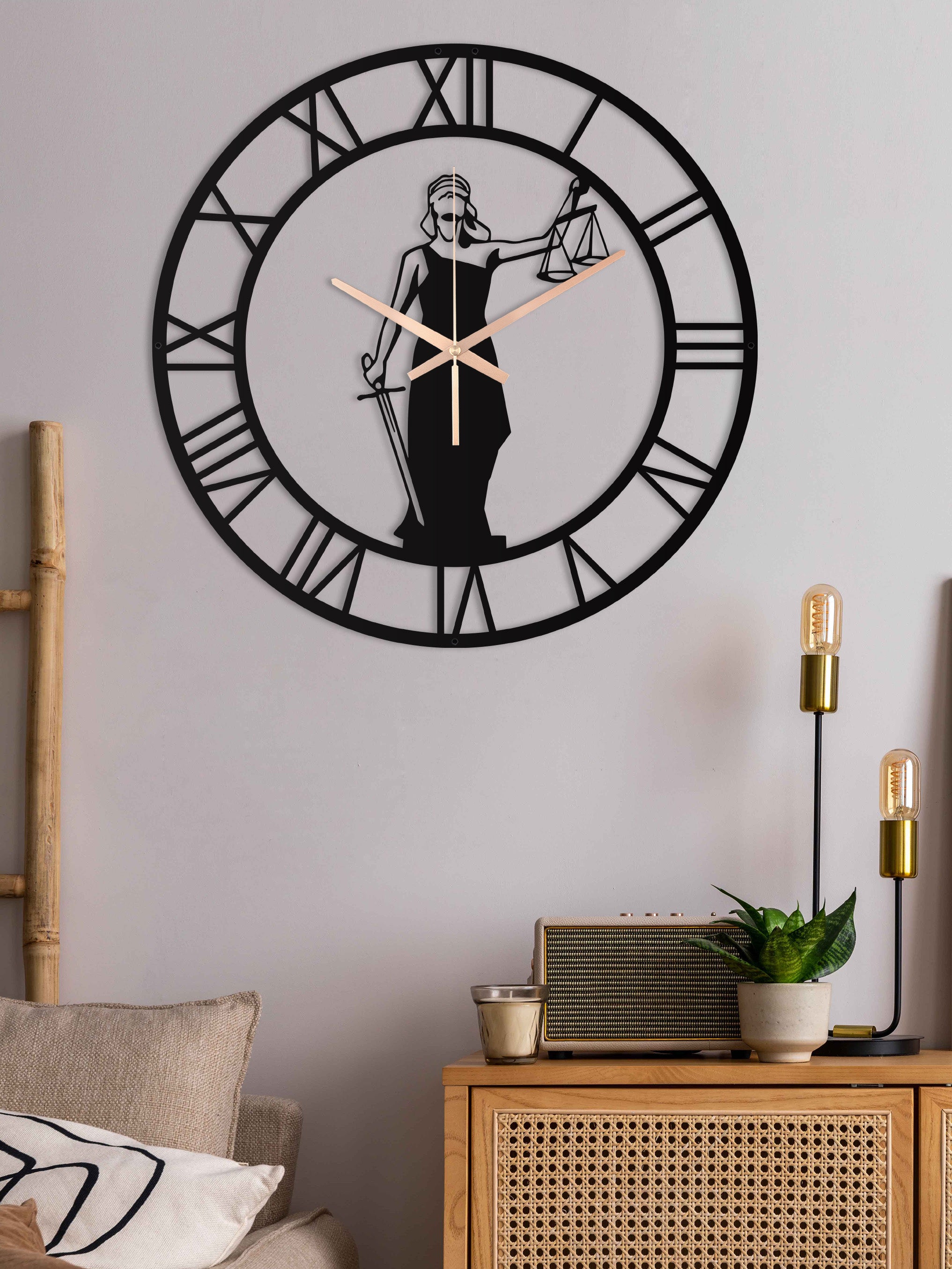 Unique Justice Themed Wall Clock