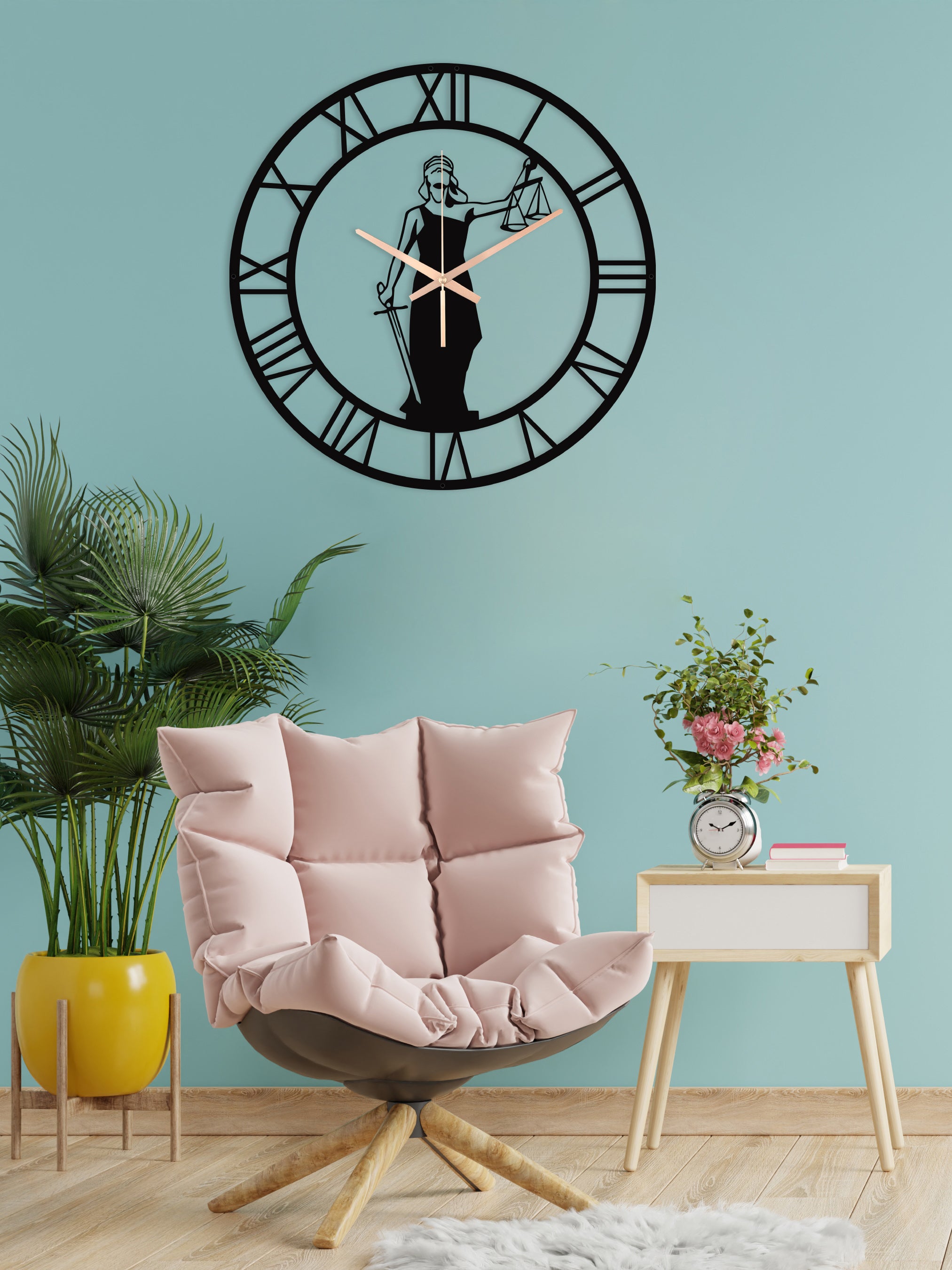 Unique Justice Themed Wall Clock
