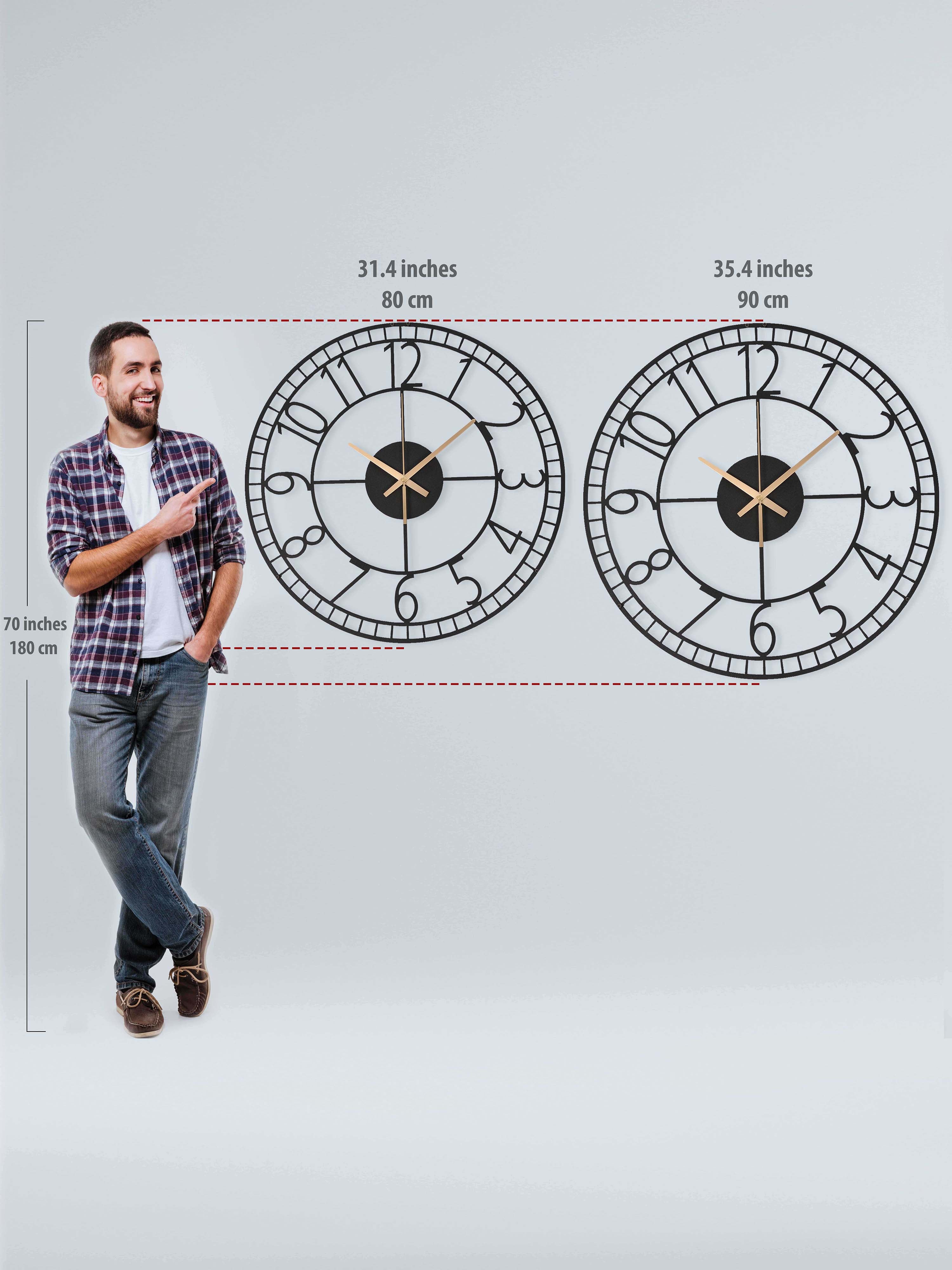 Modern Oversize Wall Clock With Numbers