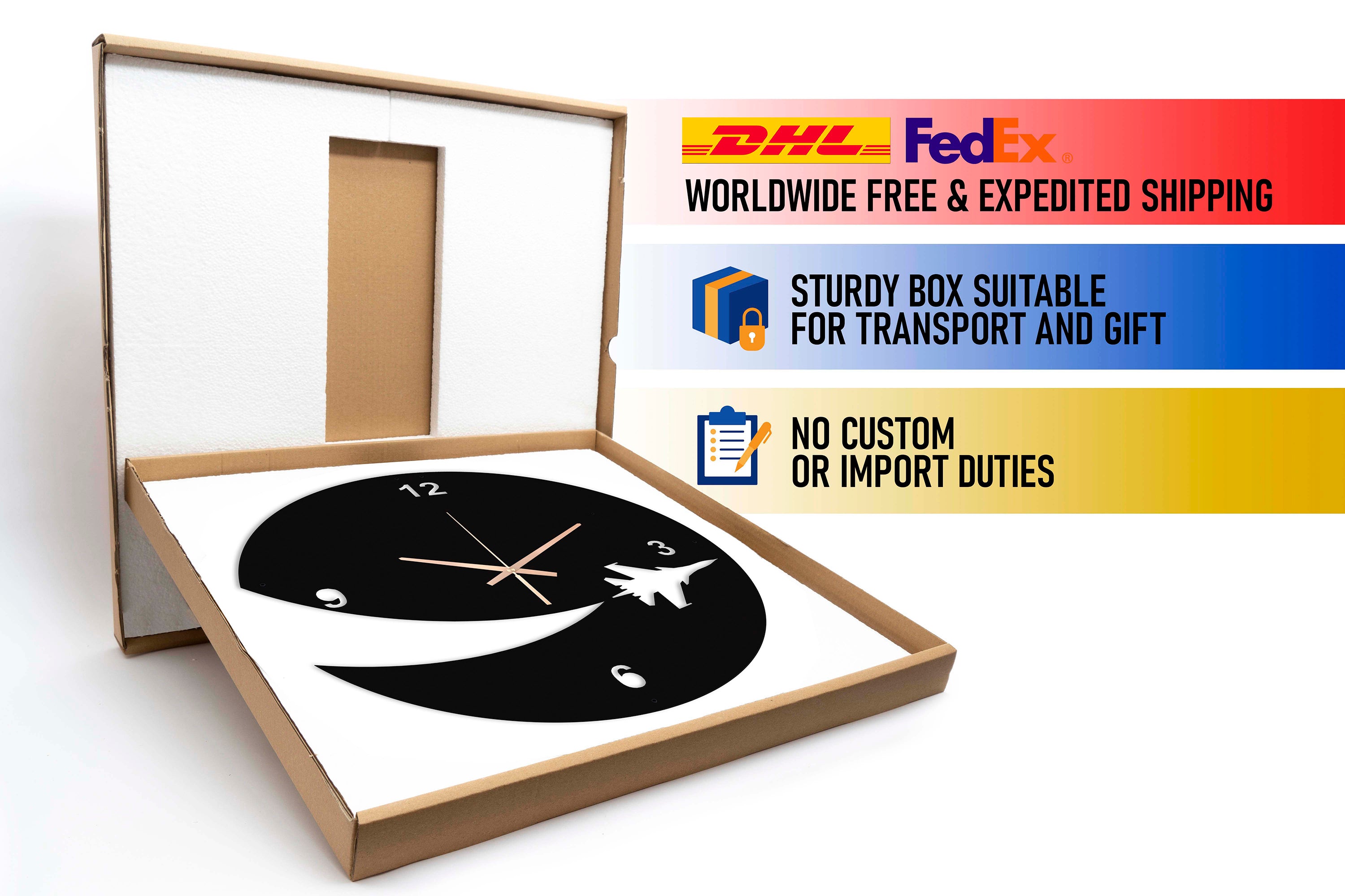 Airplane Oversize Wall Clock