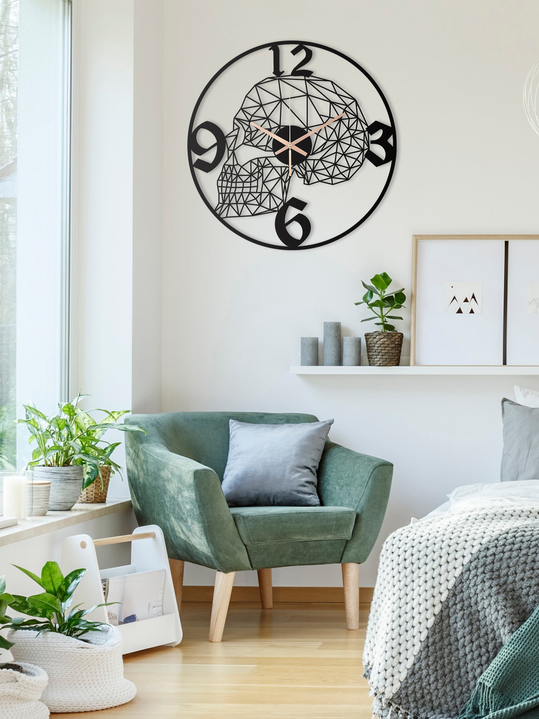 Skull Oversize Wall Clock