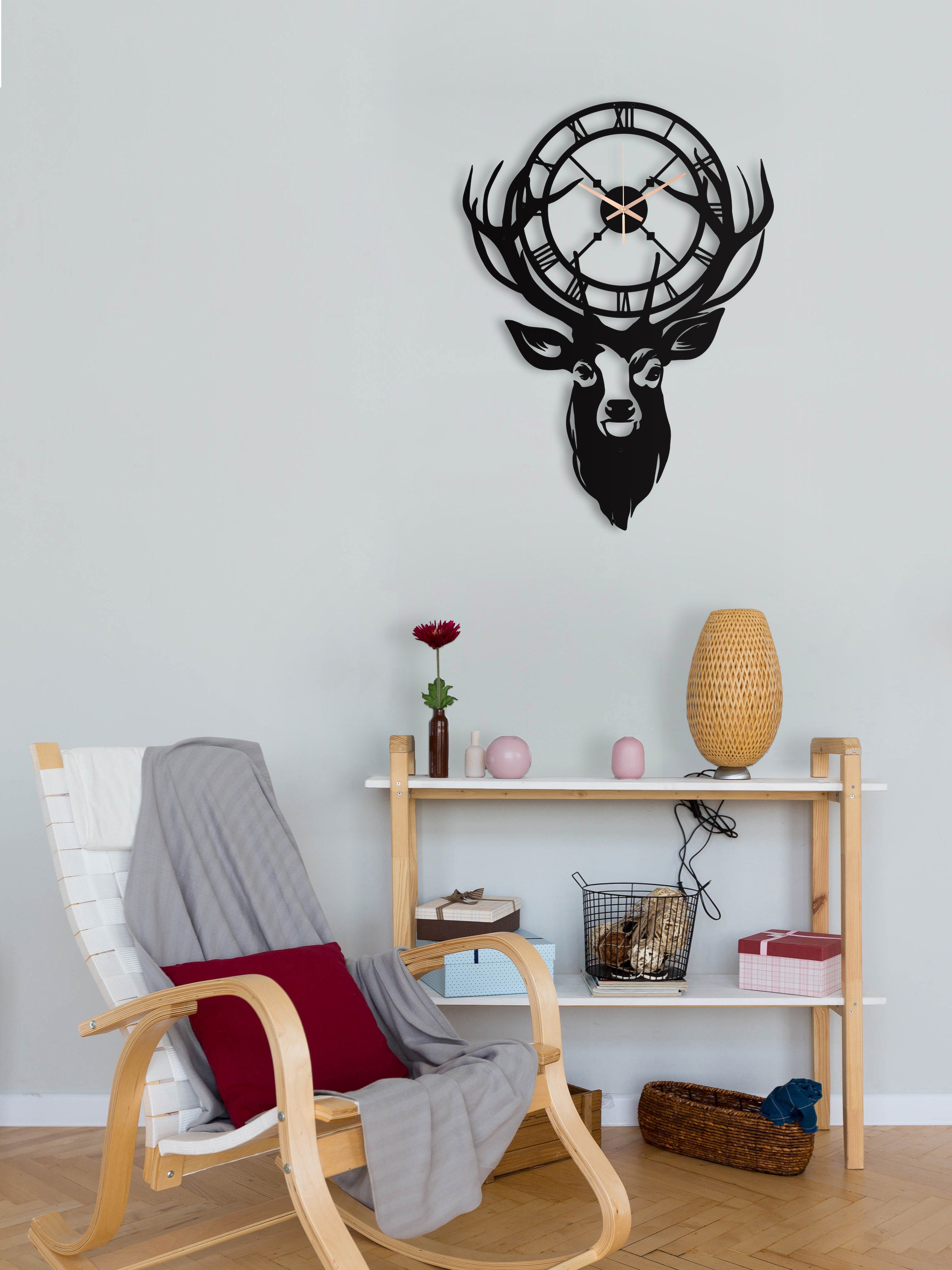 New Deer Oversize Metal Wall Clock