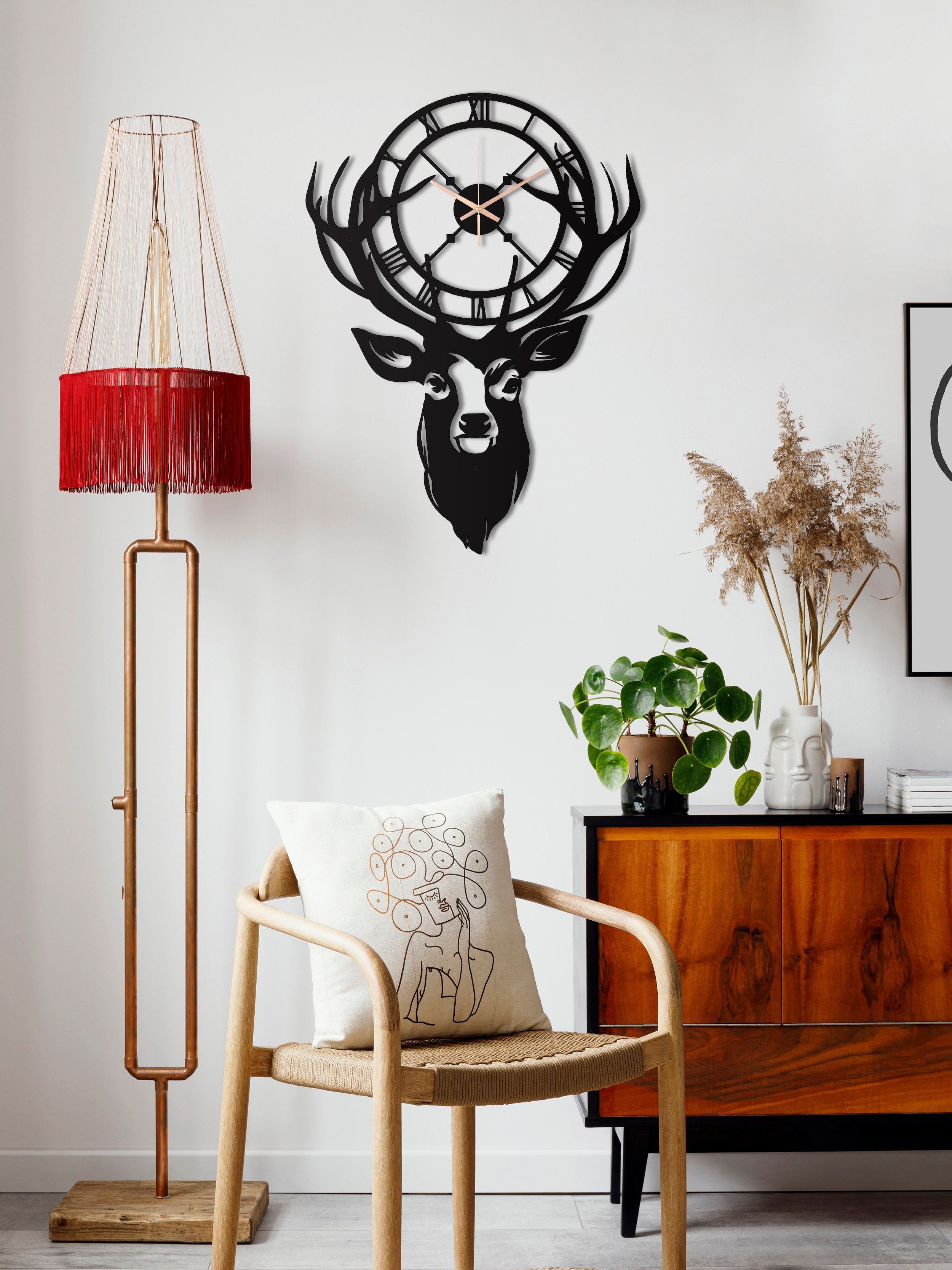 New Deer Oversize Metal Wall Clock