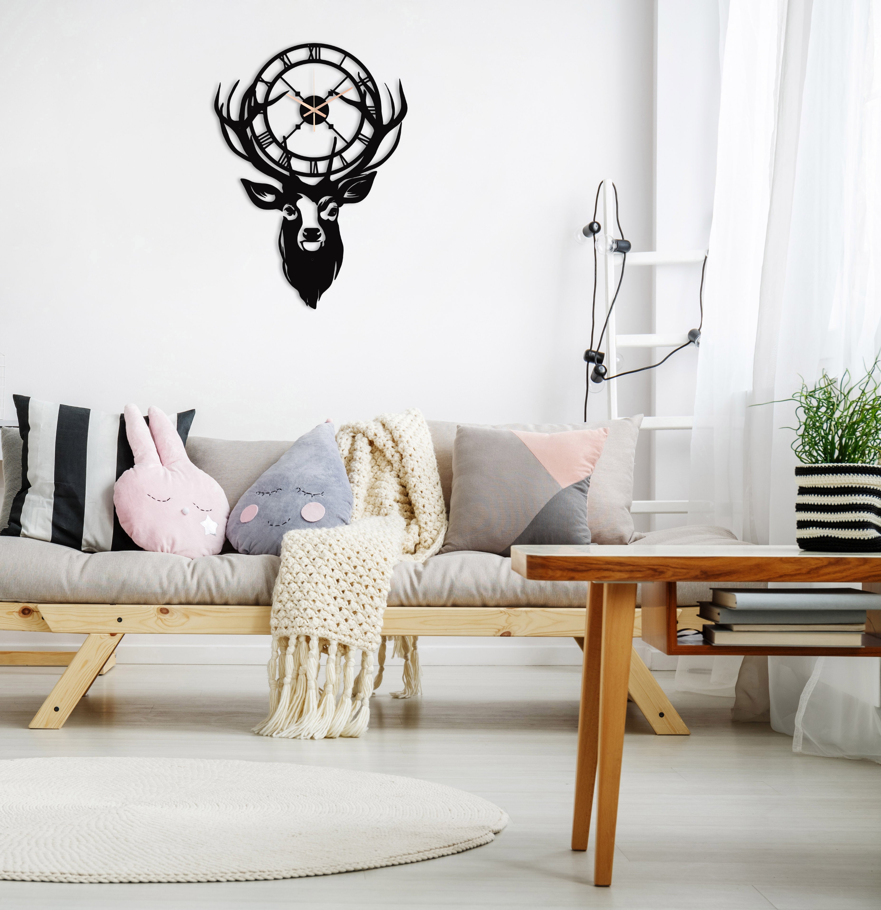 New Deer Oversize Metal Wall Clock
